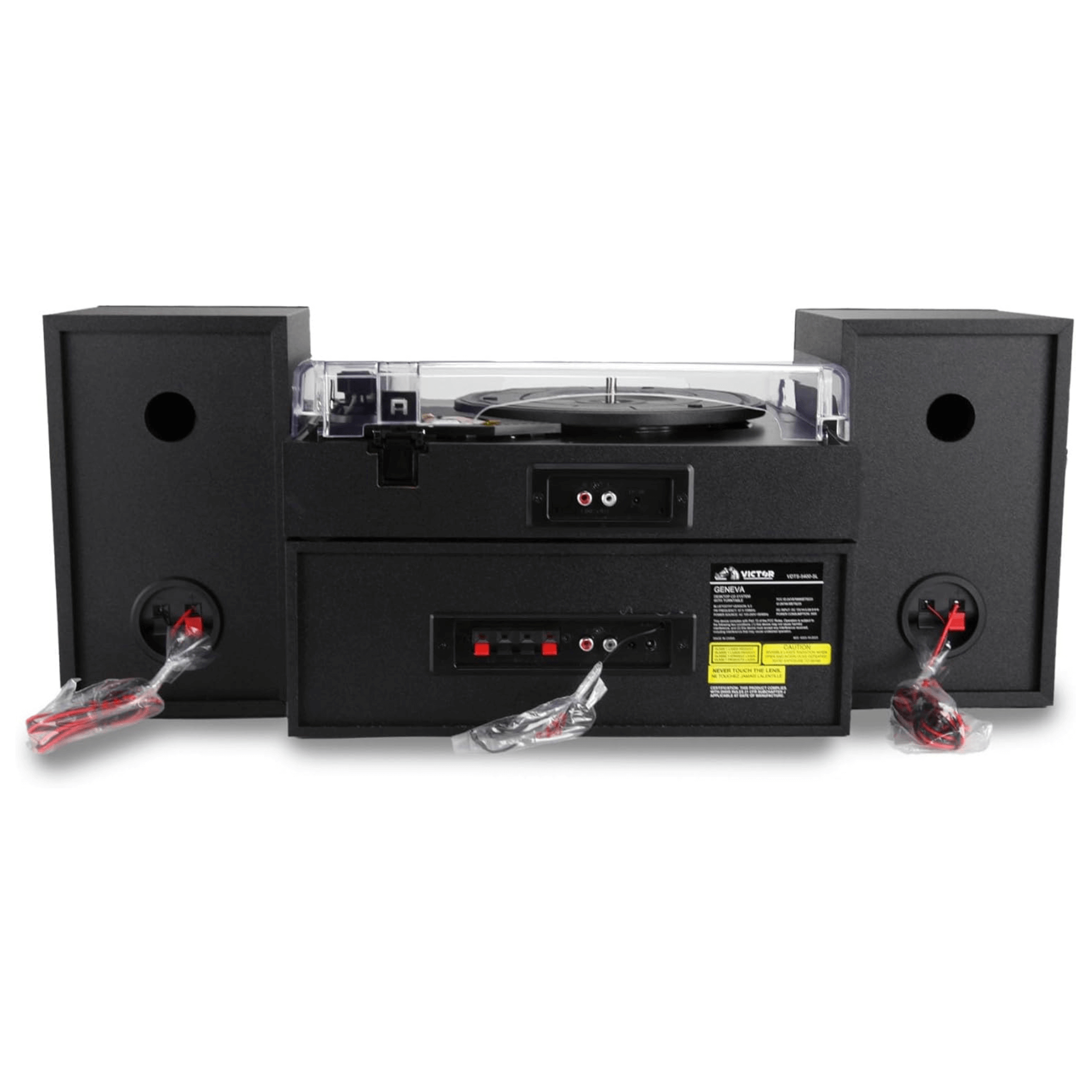 Victor Geneva 5-in-1 Desktop Music Center w Streaming Capabilities and FM Radio Jupiter Gear Home