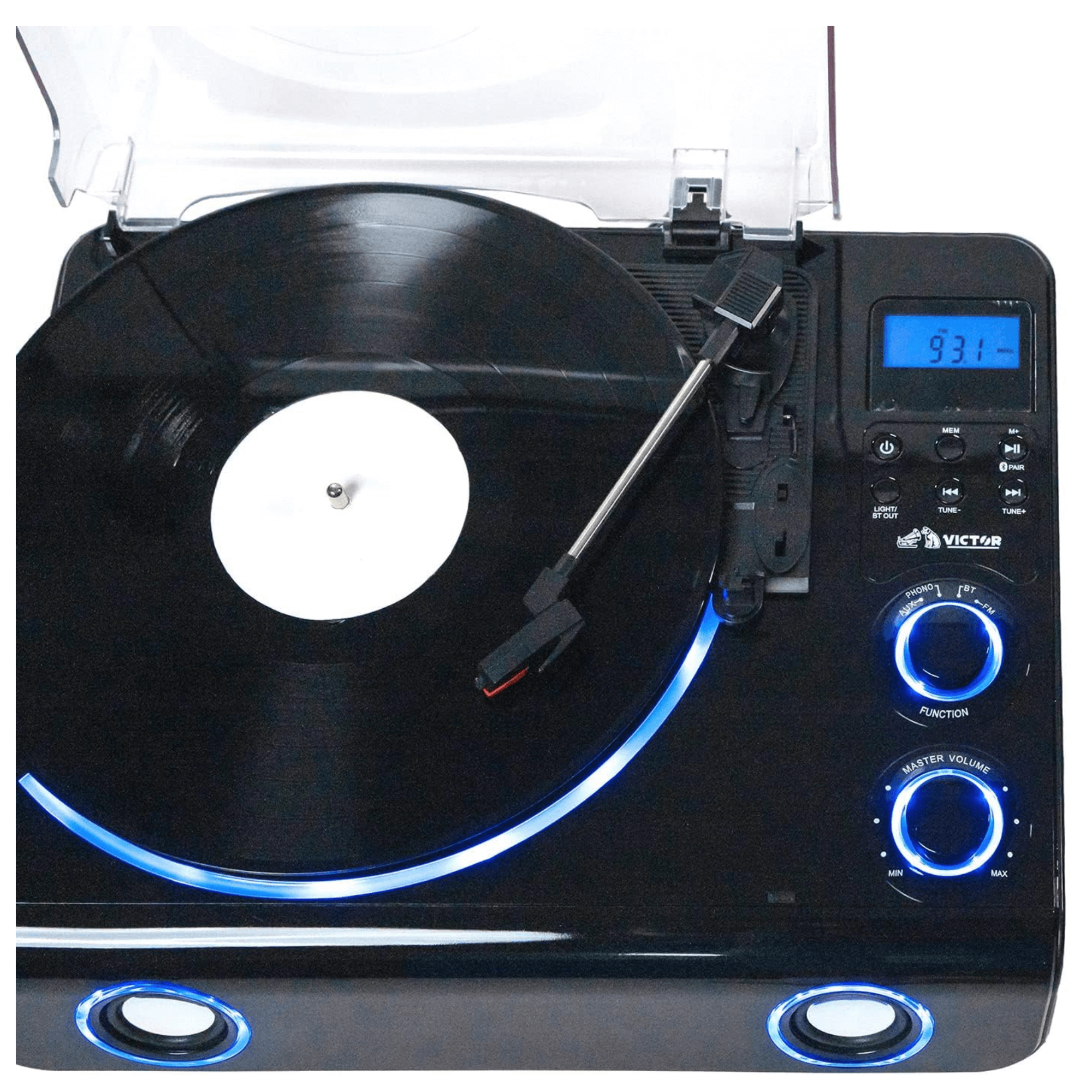 Victor Beacon Hybrid 5-in-1 Turntable System with Bluetooth & FM Radio Jupiter Gear Home