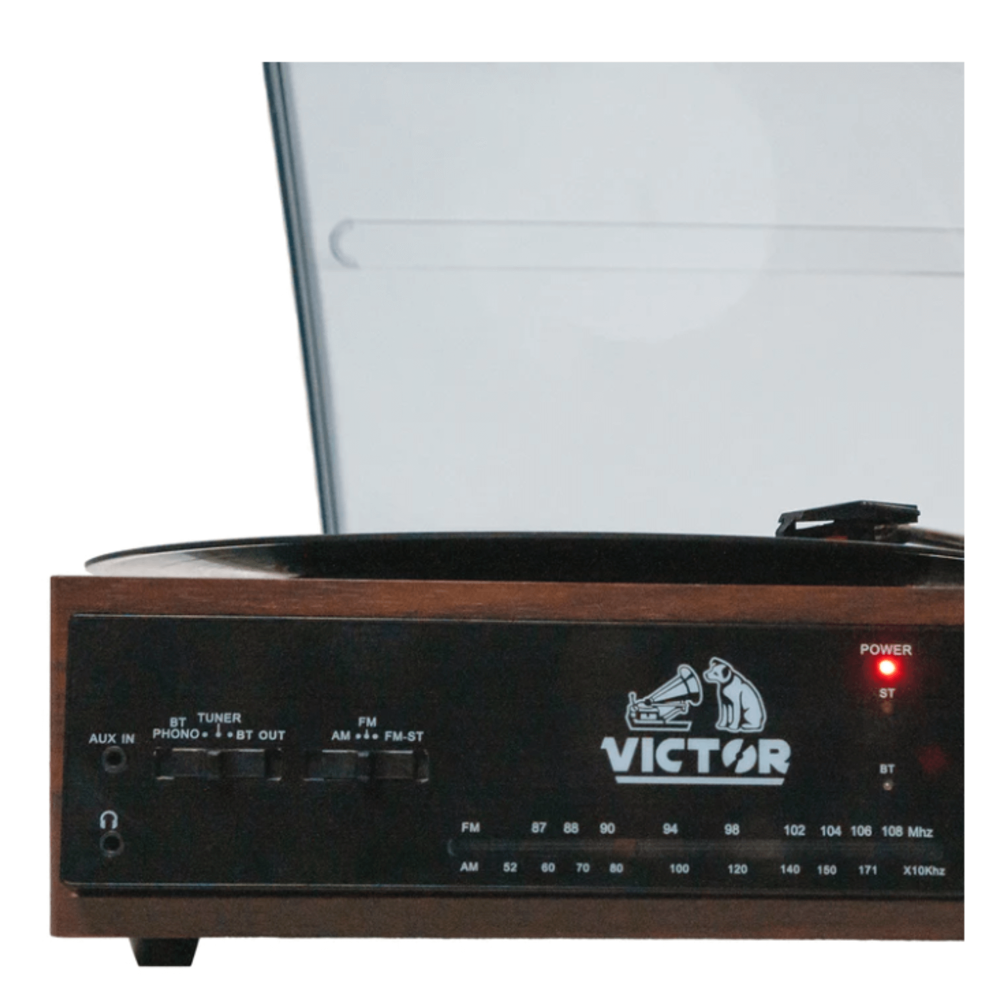 Victor Salem 5-in-1 3-Speed Turntable System with Dual Bluetooth Jupiter Gear Home