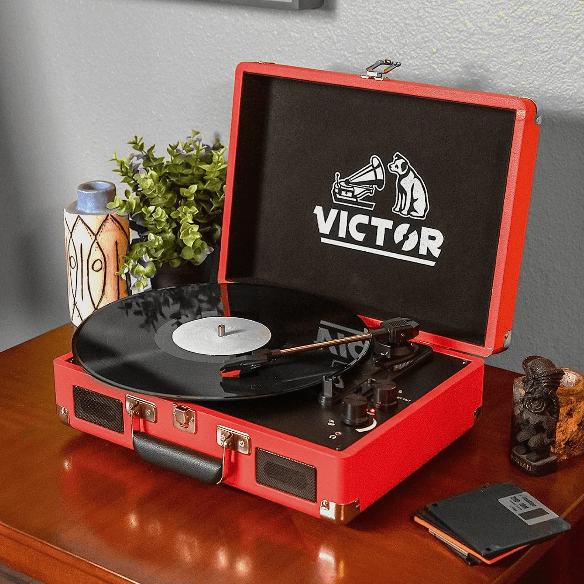 Victor Metro Dual Bluetooth Suitcase 3-Speed Turntable Jupiter Gear Home