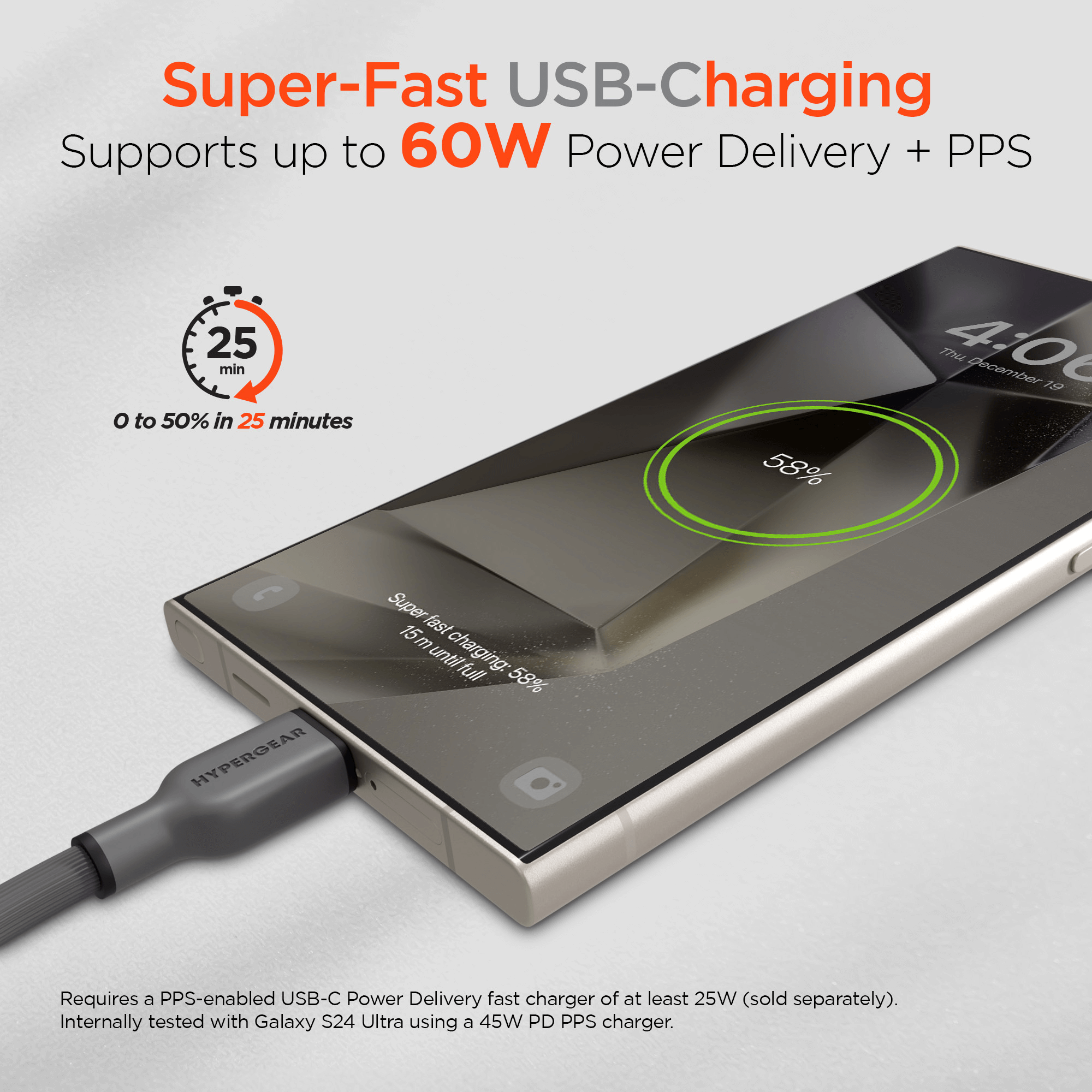 HyperGear Flexi PRO USB-C to USB-C Cable 6ft Jupiter Gear Home