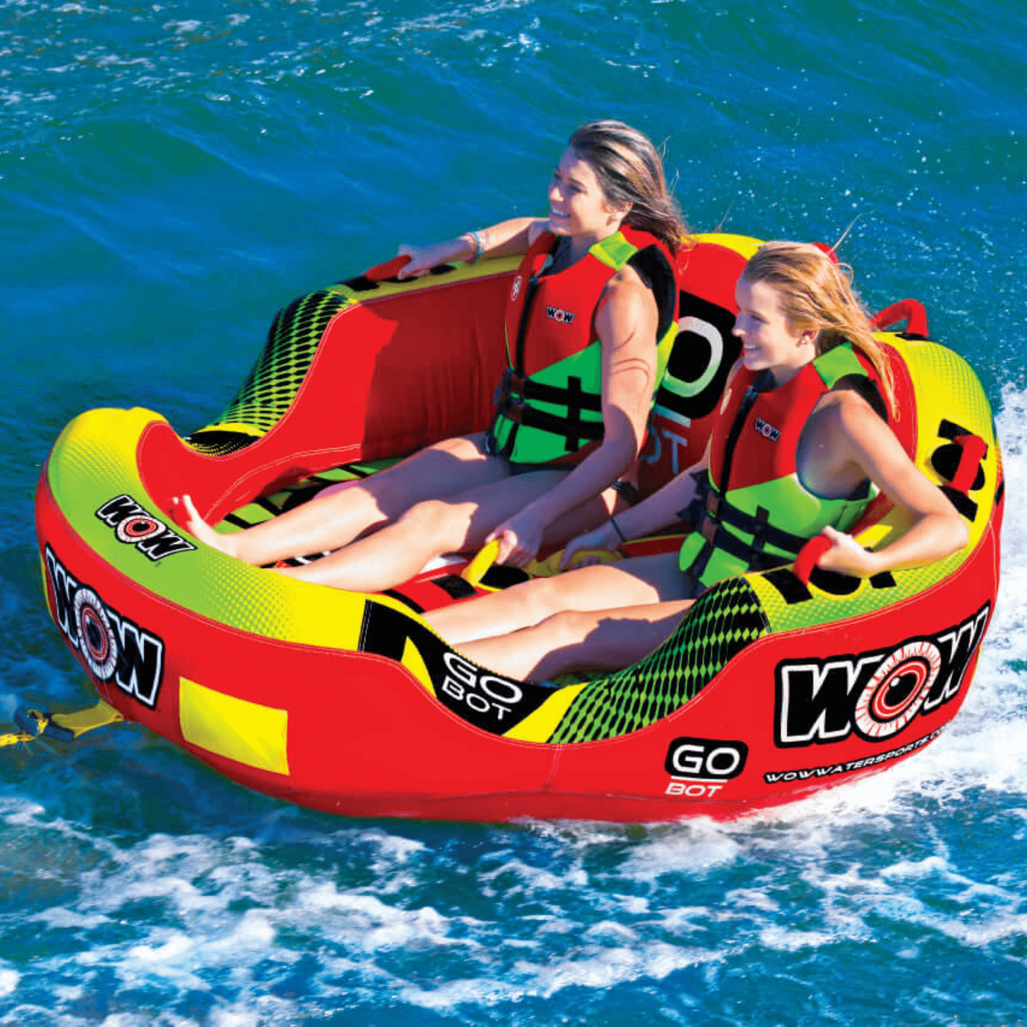 WOW Watersports Go Bot Towable Water Tube for 1 to 2 Riders Jupiter Gear Home