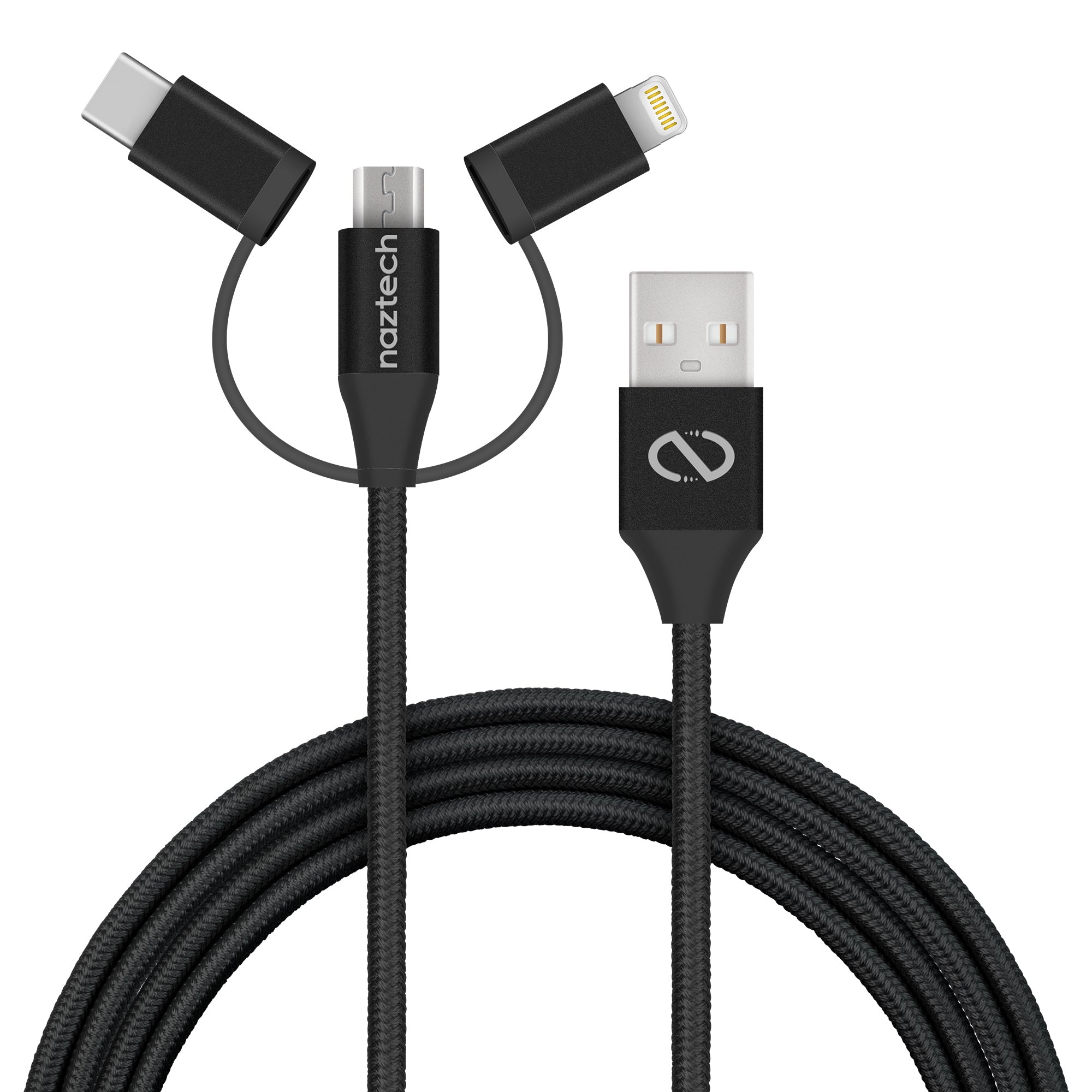 Naztech 3X1 Micro Lightning & USB-C Charge & Sync 6ft Cable Jupiter Gear Home