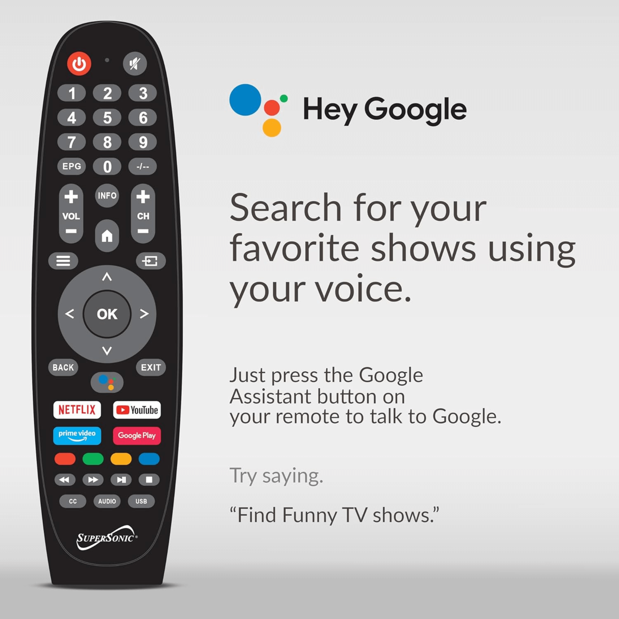 Supersonic 24-inch DLED Smart HDTV with Google Assistant ATSC and NTSC System ACDC Compatible Jupiter Gear Home