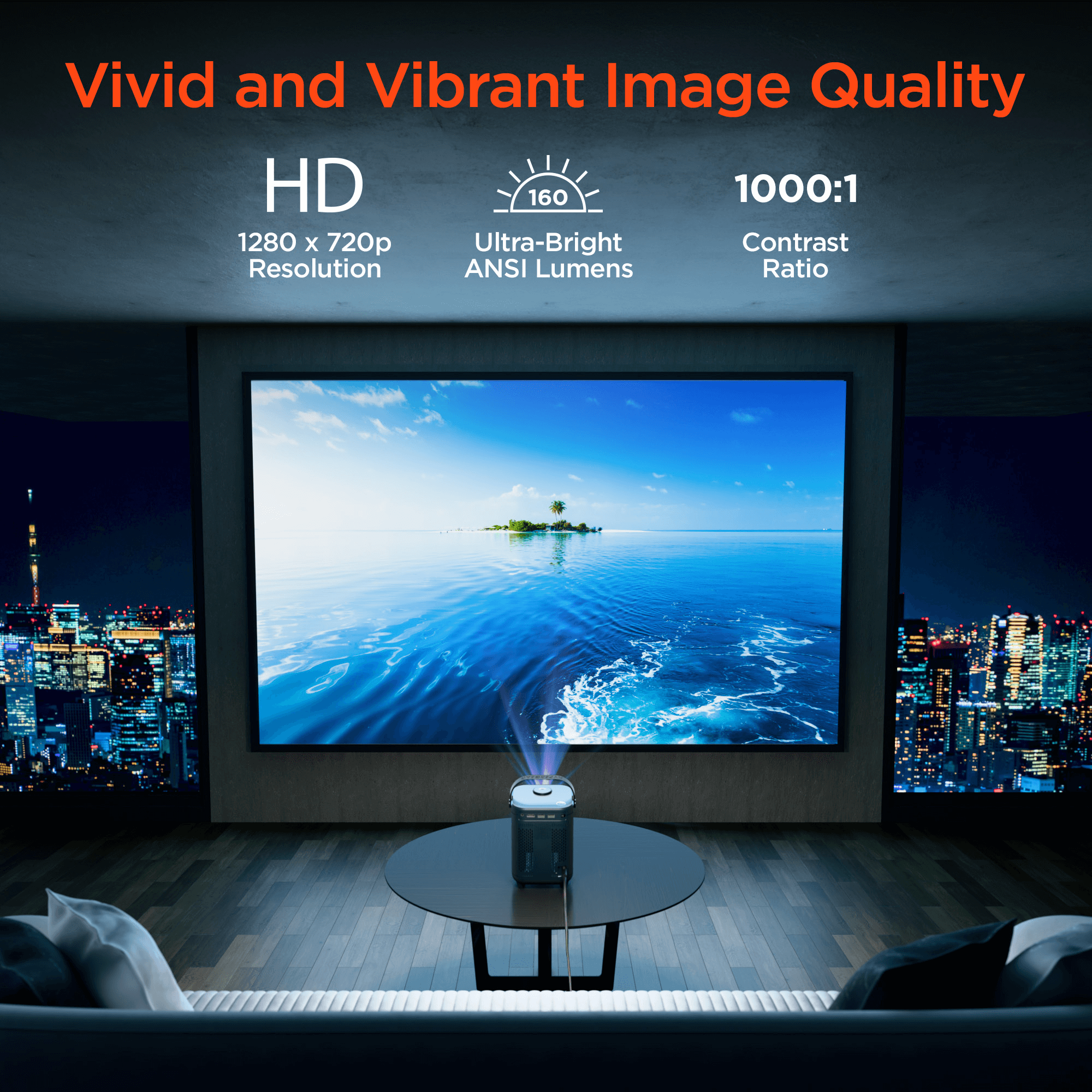 HyperGear CineMini Portable Mini Projector Jupiter Gear Home