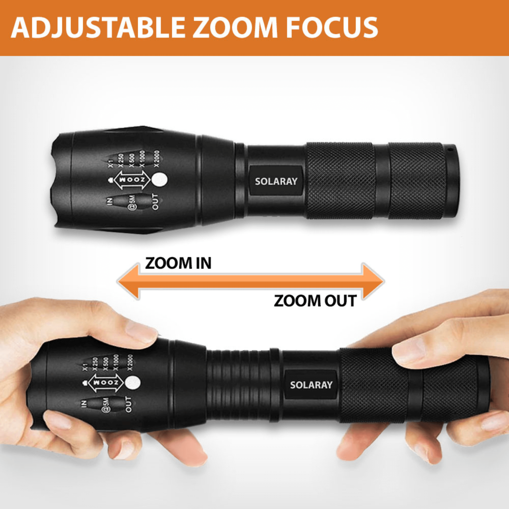 Solaray ZX-1 AAA Battery LED Flashlight 2-Pack Jupiter Gear Home