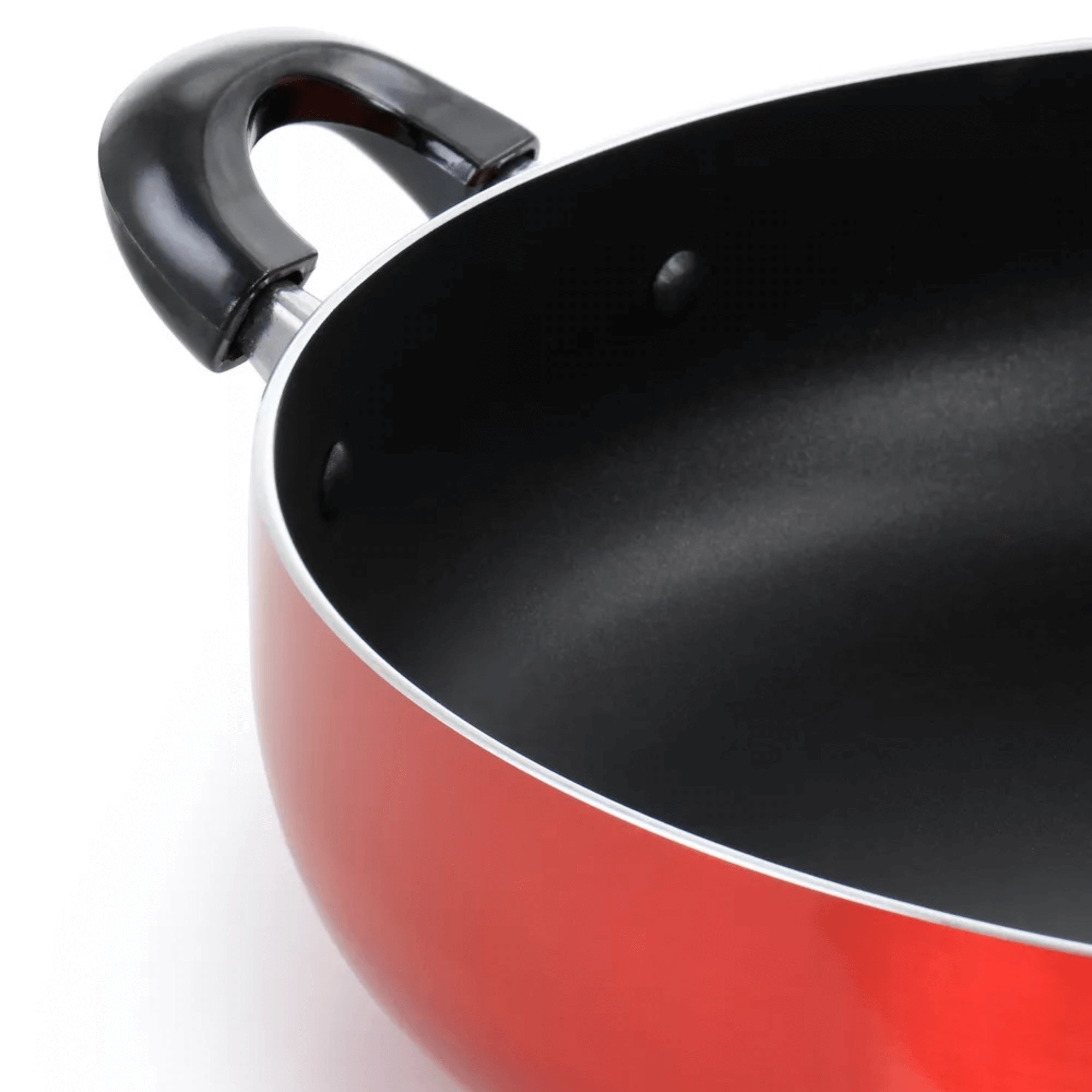 Better Chef 14" Aluminum Non-Stick Metallic Red Deep Fryer with Glass Lid Jupiter Gear Home