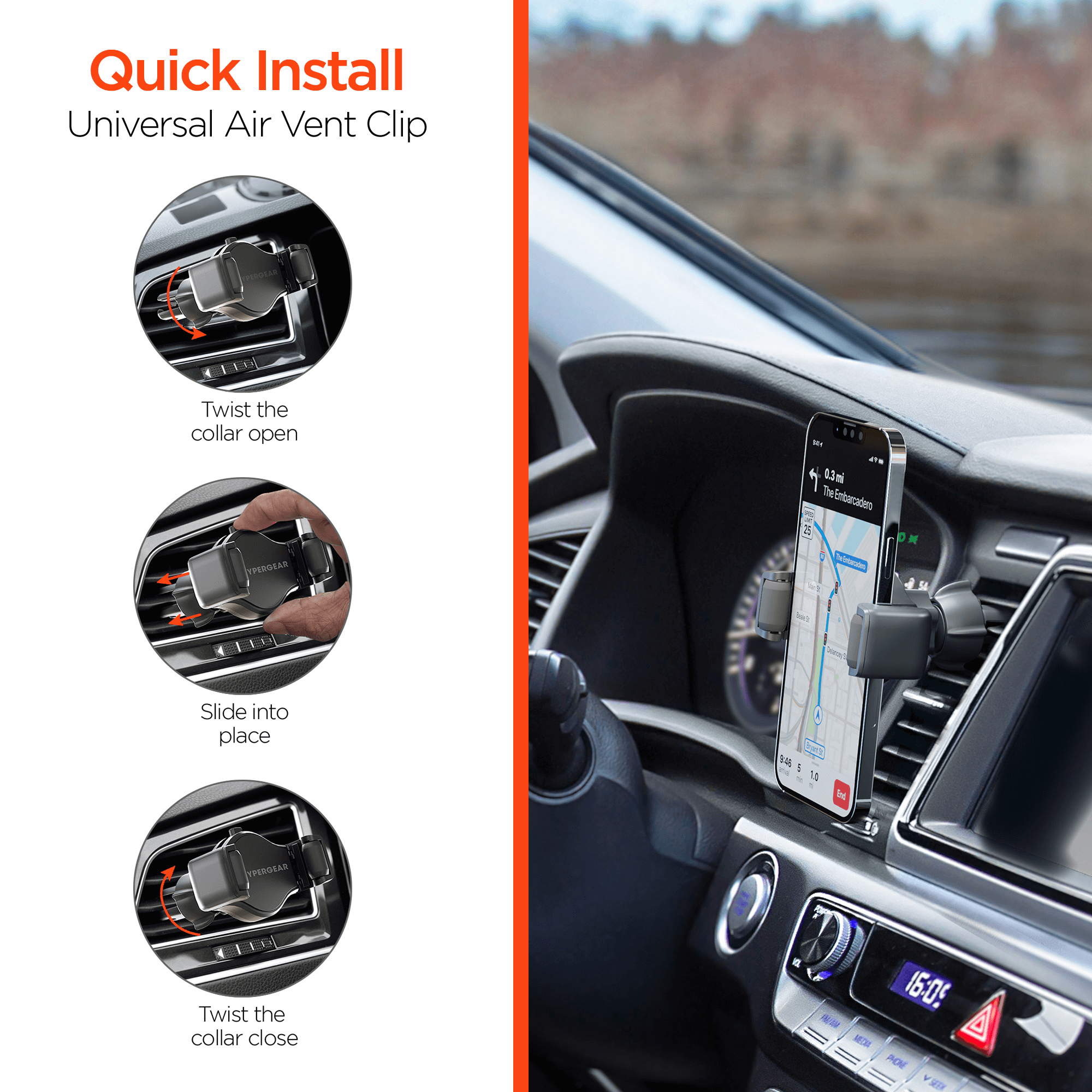 HyperGear Roller Grip Phone Mount Kit Jupiter Gear Home