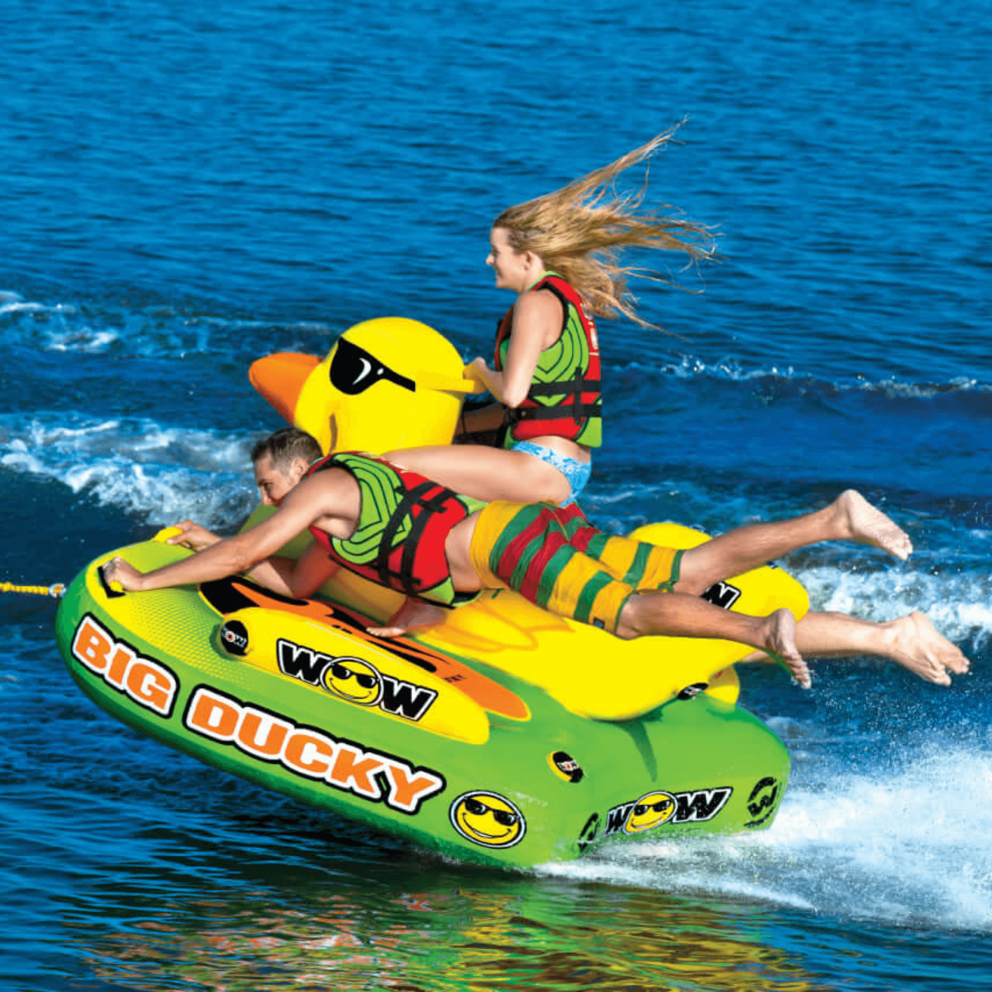 WOW Watersports Big Ducky 1 2 or 3 Person Inflatable Towable Deck Tube Jupiter Gear Home