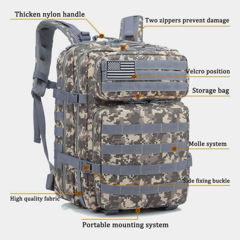 JupiterGear Military 3P Tactical 45L Backpack Army 3 Day Assault Pack Molle Bag Rucksack Range Bag Jupiter Gear Home