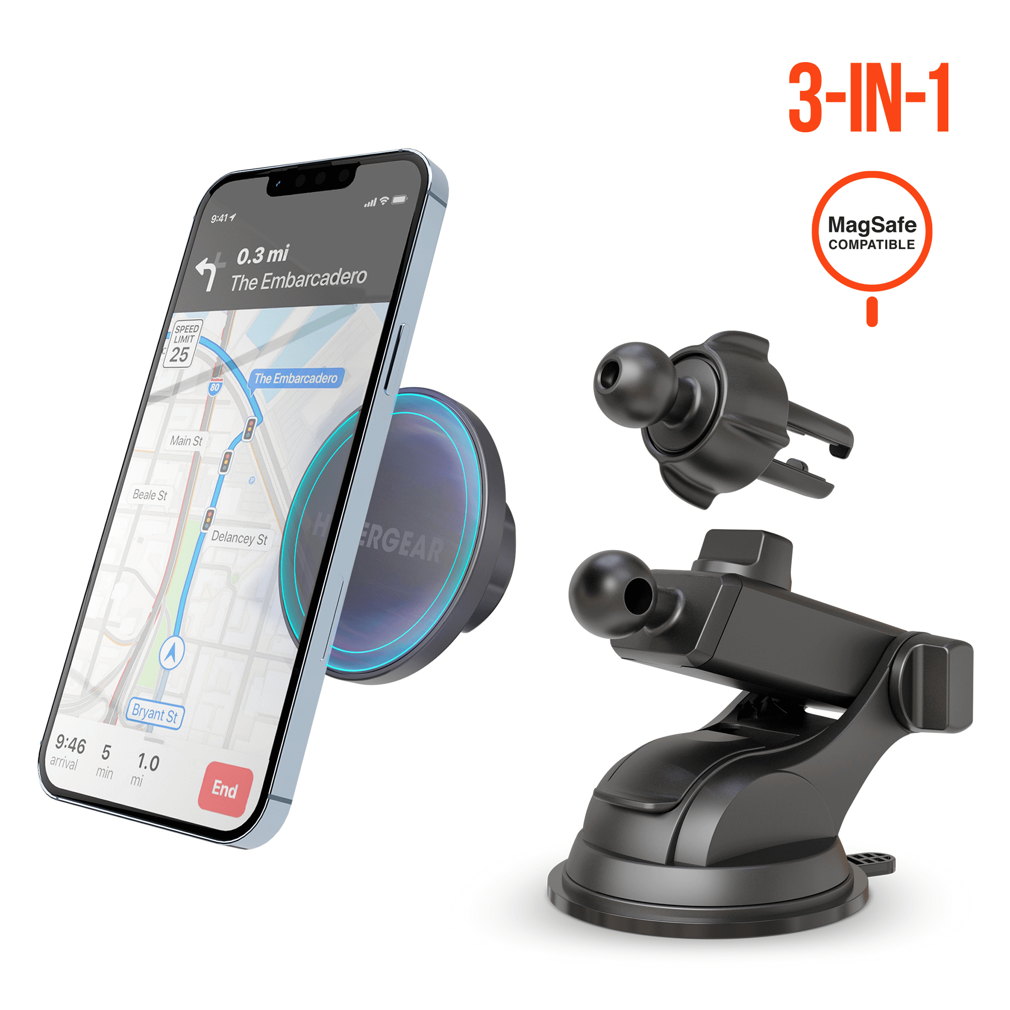 HyperGear MagGrip MagSafe Phone Mount Kit Jupiter Gear Home