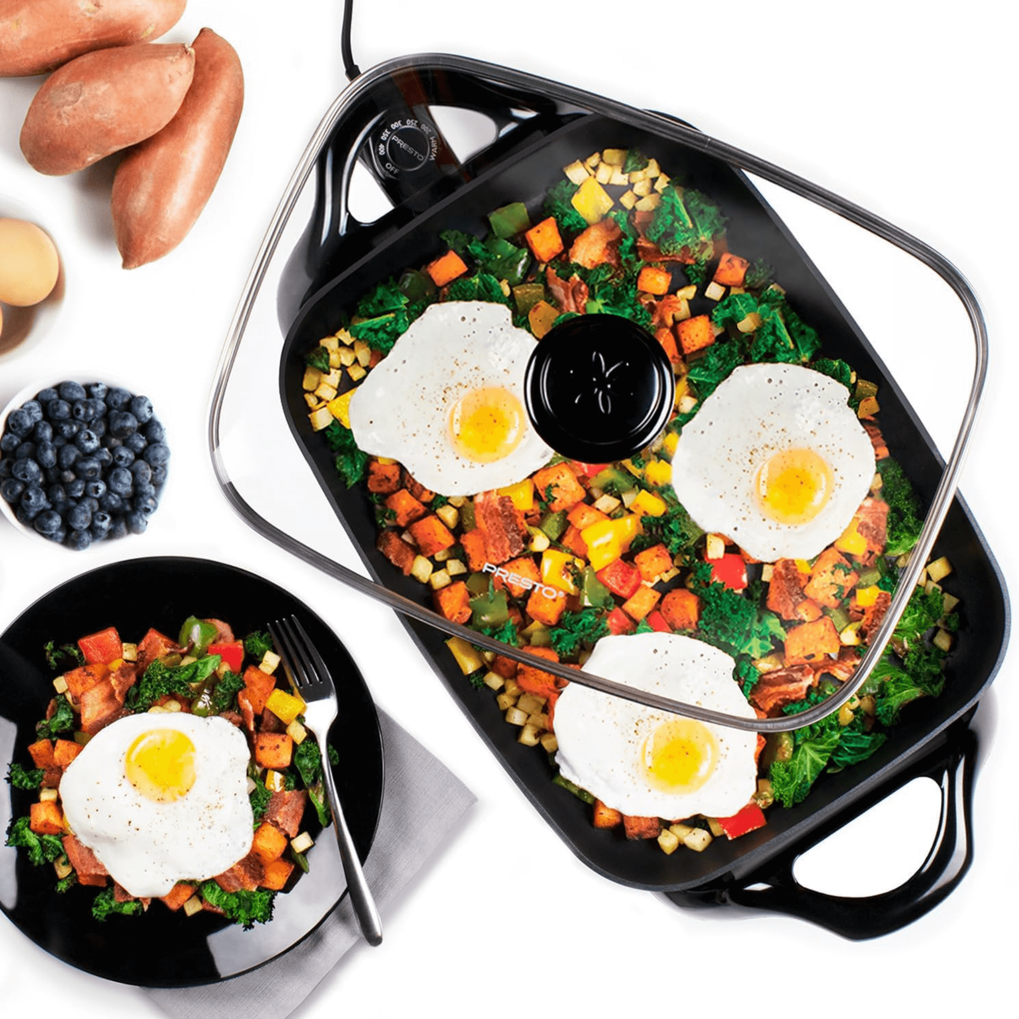 Presto 16-Inch Extra Large Non-Stick Skillet with Glass Lid Jupiter Gear Home