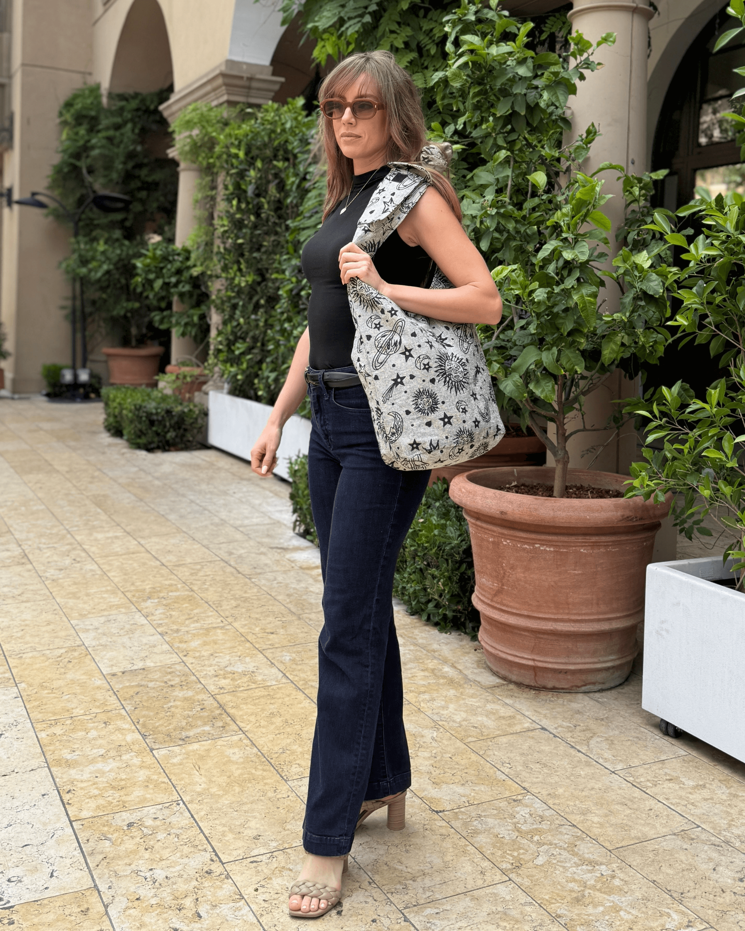 Kathmandu Collection Celestial Print Hobo Bag Jupiter Gear Home