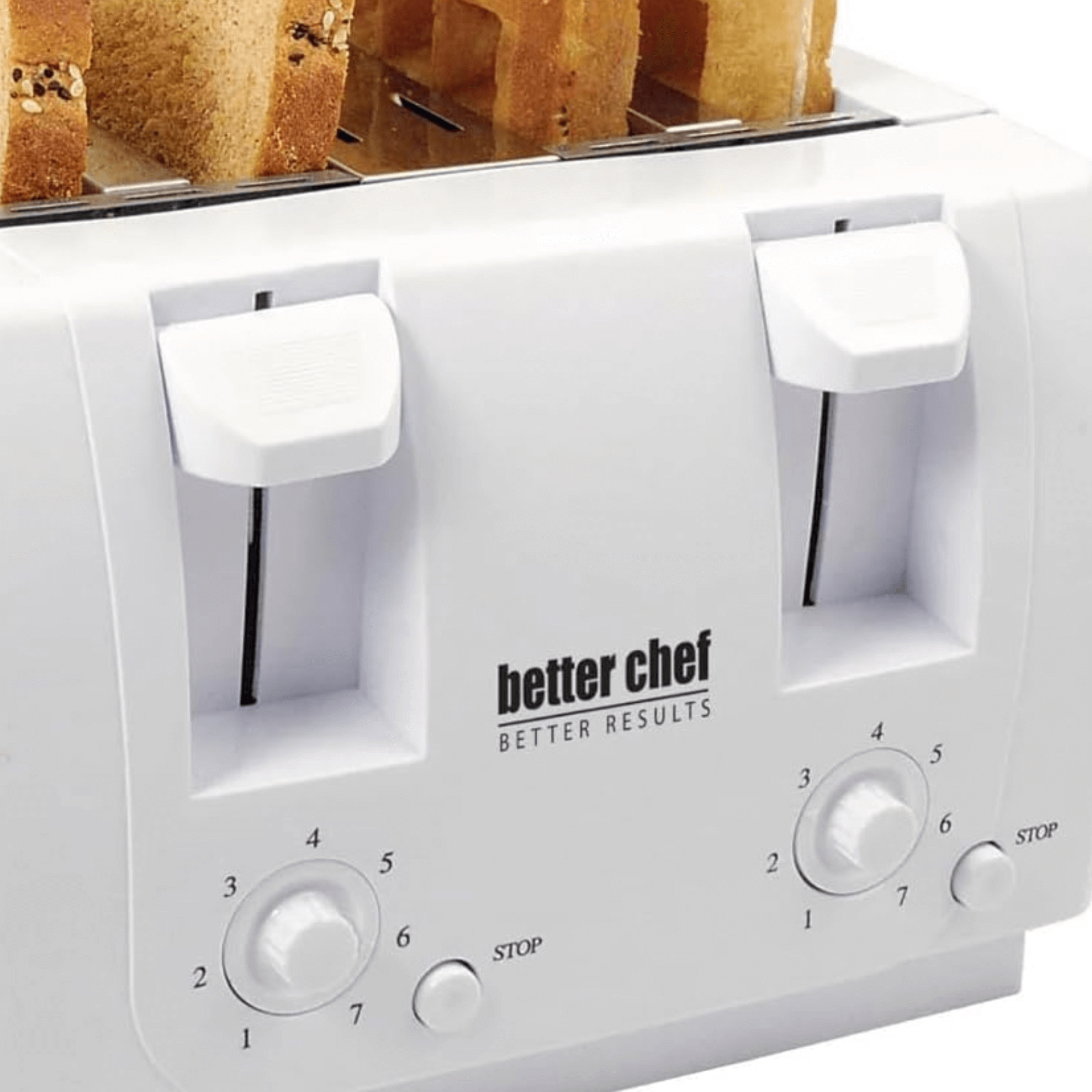 Better Chef Wide Slot 4-Slice Dual Control Toaster Jupiter Gear Home