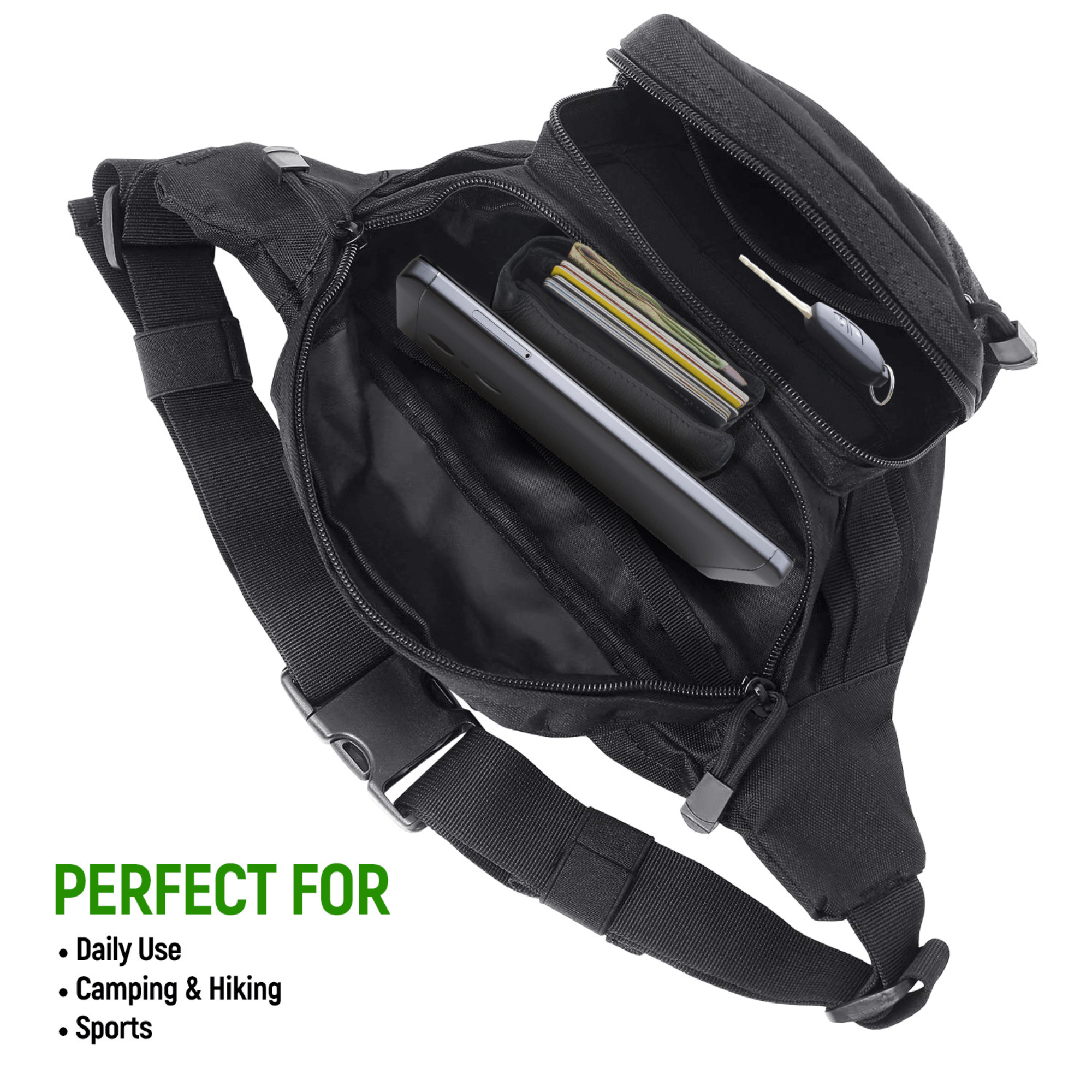 XGear Tactical Hunting Fanny Pack with USA Flag Patch Jupiter Gear Home