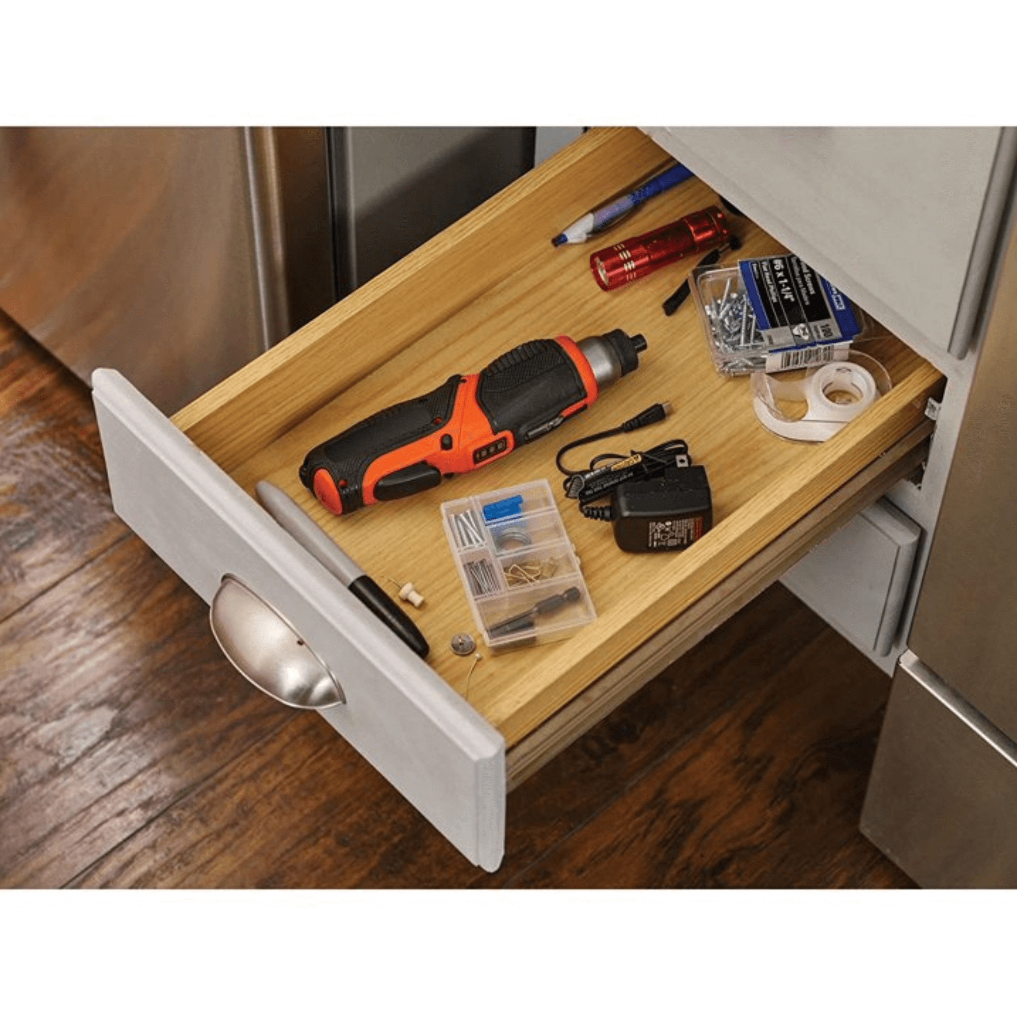Black & Decker Cordless Rechargeable Pivoting Screwdriver & Picture Hanging Kit Jupiter Gear Home