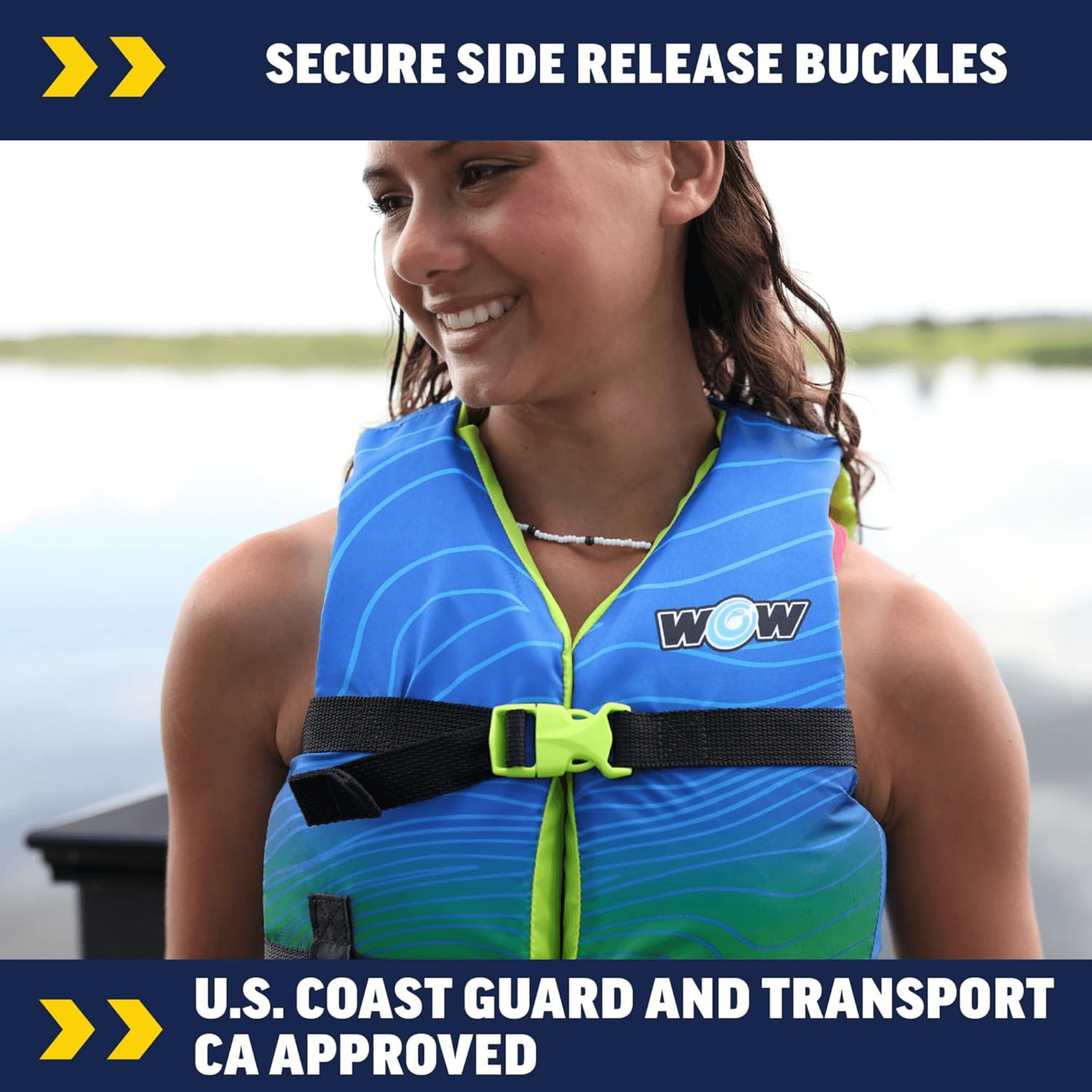 WOW Watersports Vis-Wave Youth Life Vest Jupiter Gear Home