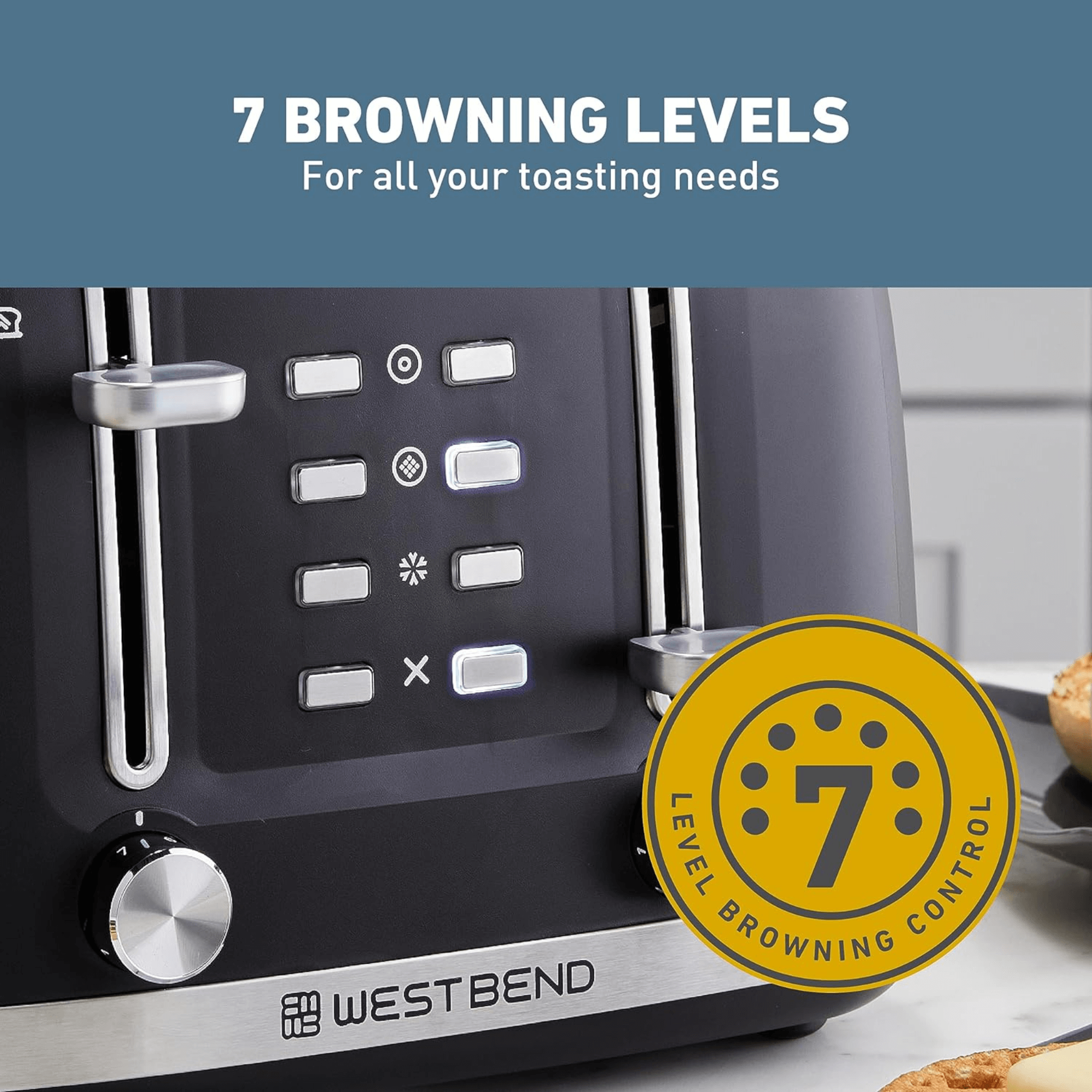West Bend 4-Slice Multi-Function Toaster with Stainless Accents Jupiter Gear Home
