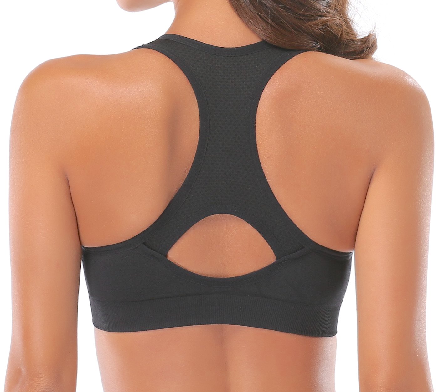 JupiterGear Women’s Stylish Racerback Athletic Sports Bra | Padded Seamless High Impact Support for Yoga, Gym Workouts, Fitness Training and Running Jupiter Gear Home