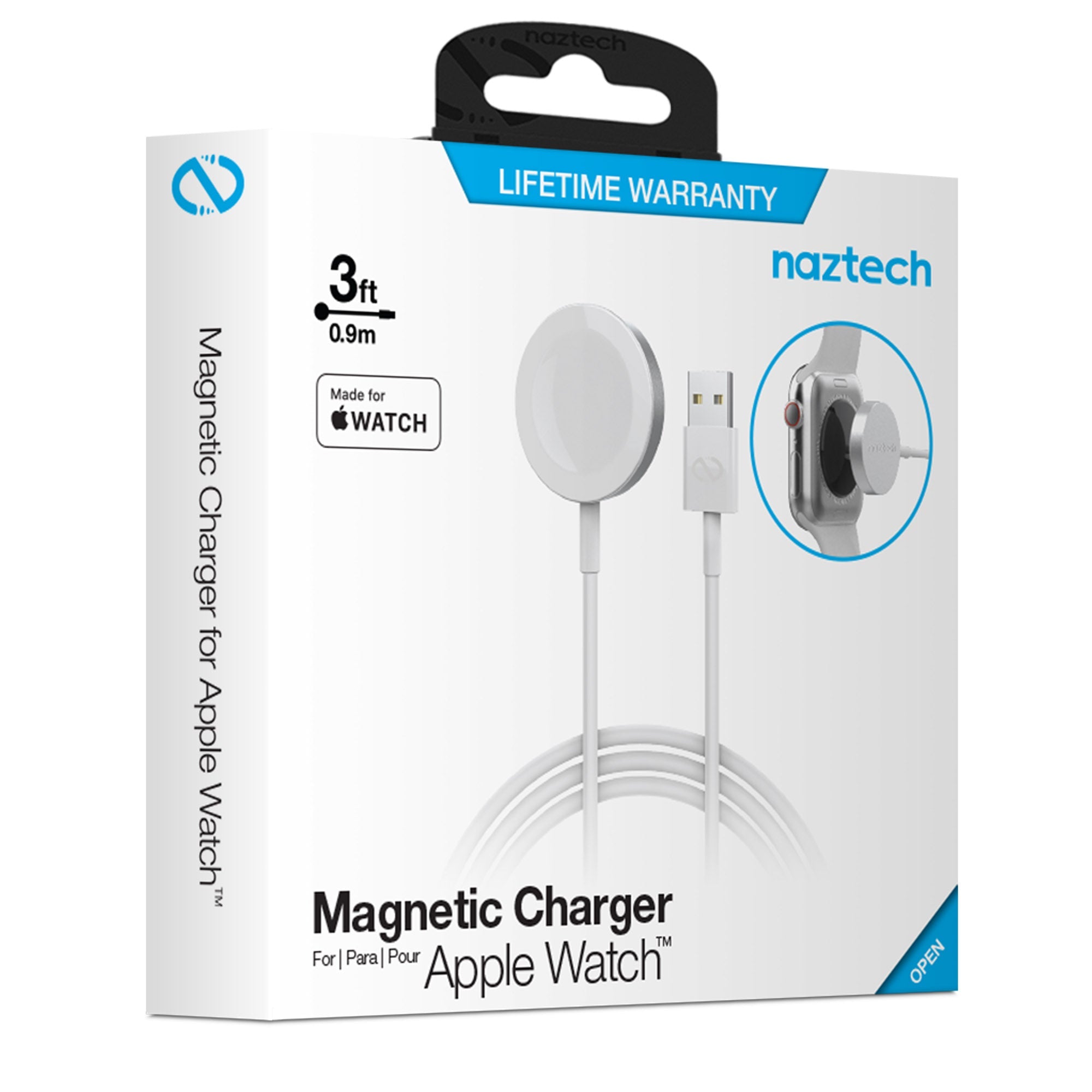 Naztech Magnetic Charging Cable for Apple Watch 3ft Jupiter Gear Home