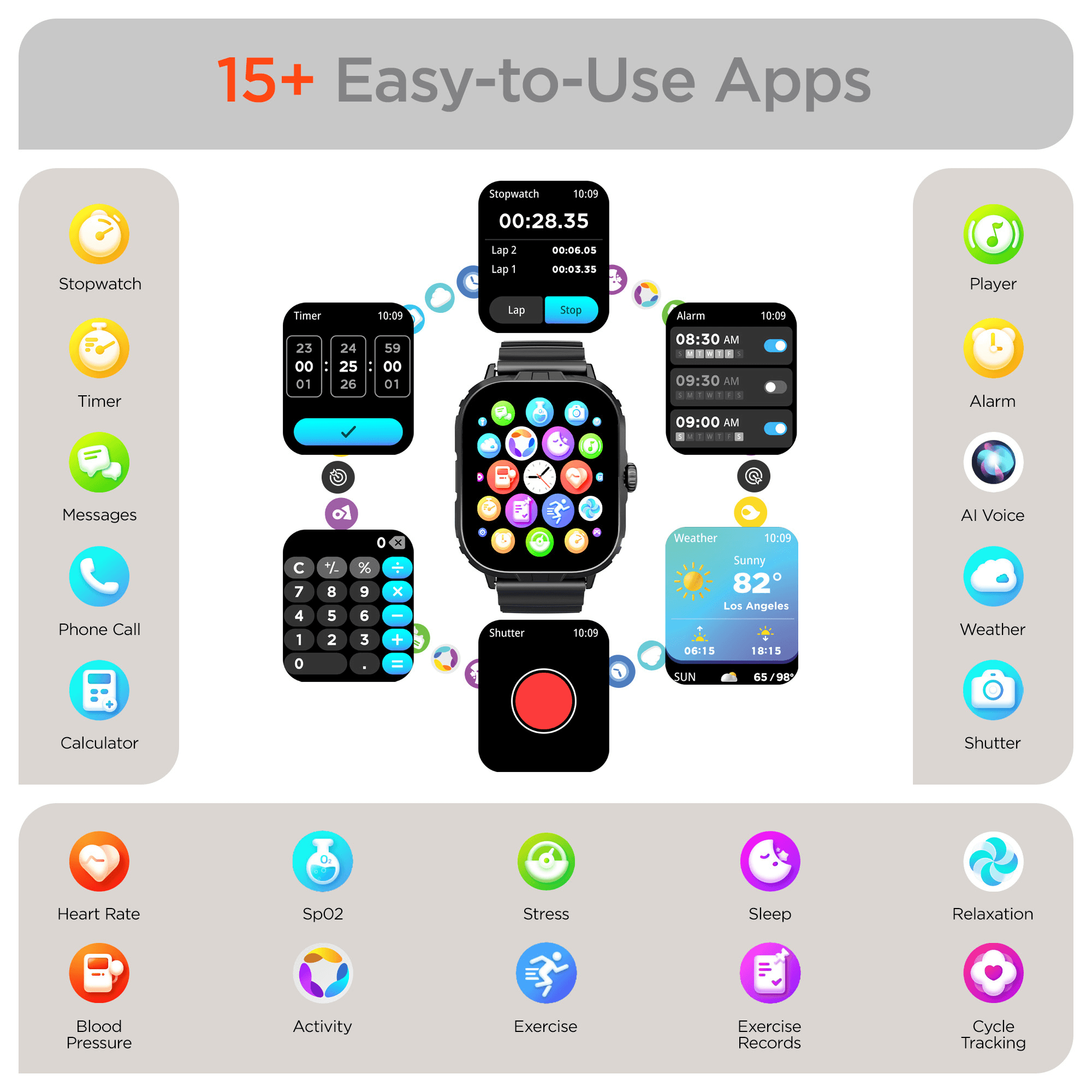 HyperGear FIT X2 Smartwatch and Fitness Tracker Jupiter Gear Home