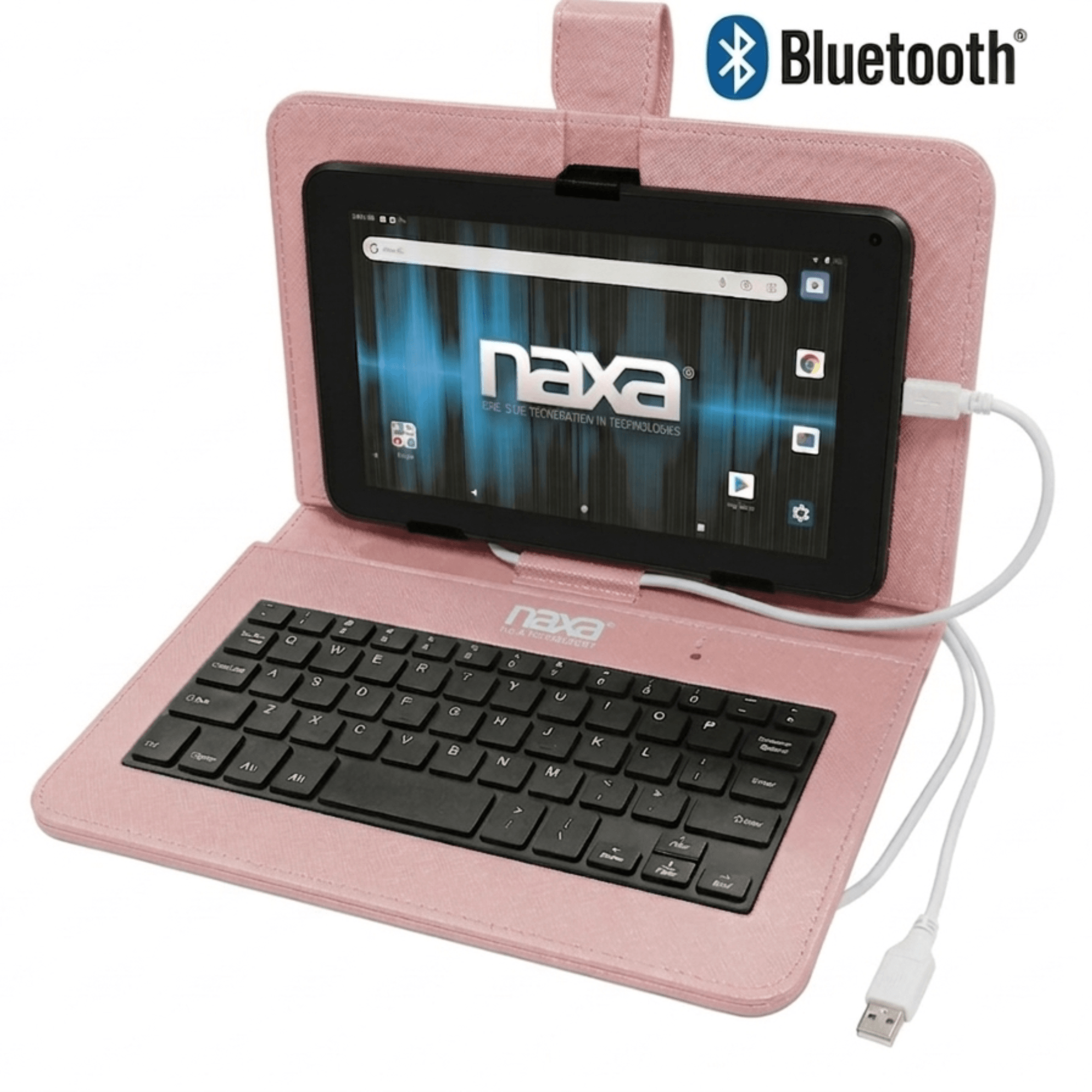 Naxa 10.1" Core Android 11 Tablet Kit Rose Gold - Refurbished Jupiter Gear Home