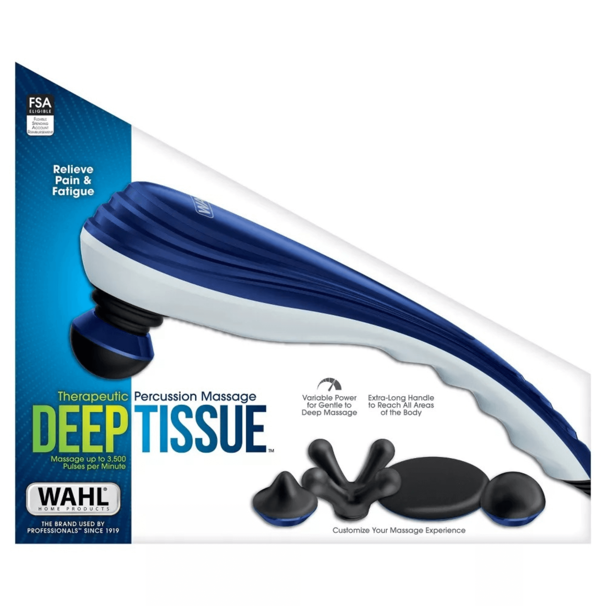 Wahl Variable-Speed Deep-Tissue Percussion Therapeutic Massager Jupiter Gear Home