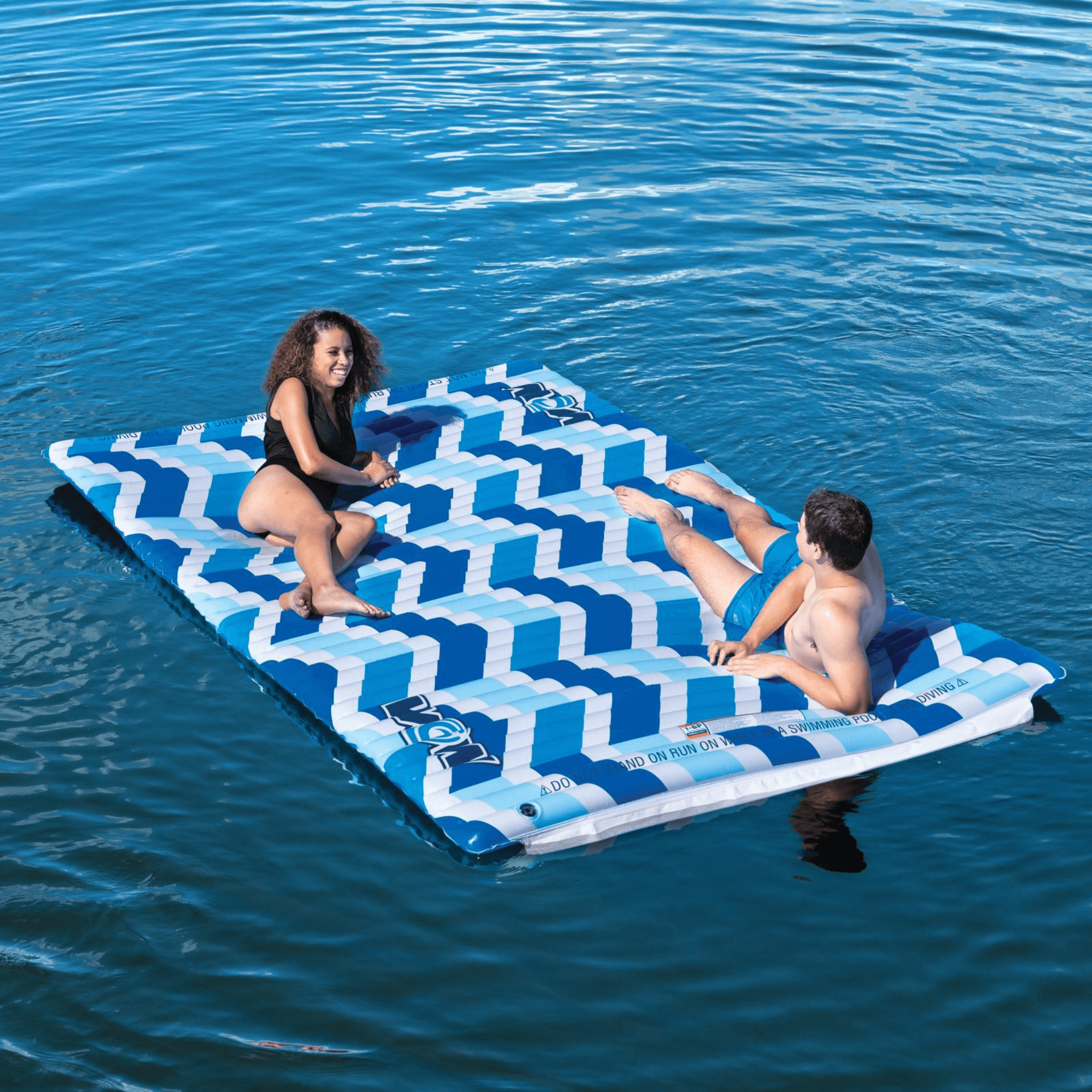 WOW Watersports Blue Chevron Water Walkway, Connects by Zipper Jupiter Gear Home