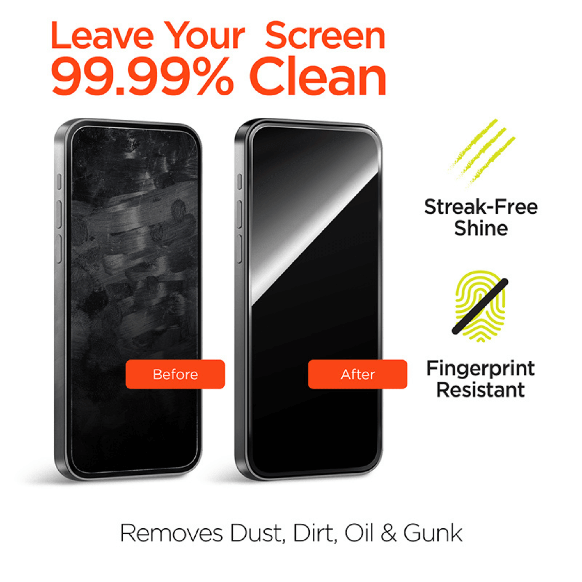 HyperGear ScreenWhiz Screen Cleaning Wipes and Cloth Kit Jupiter Gear Home