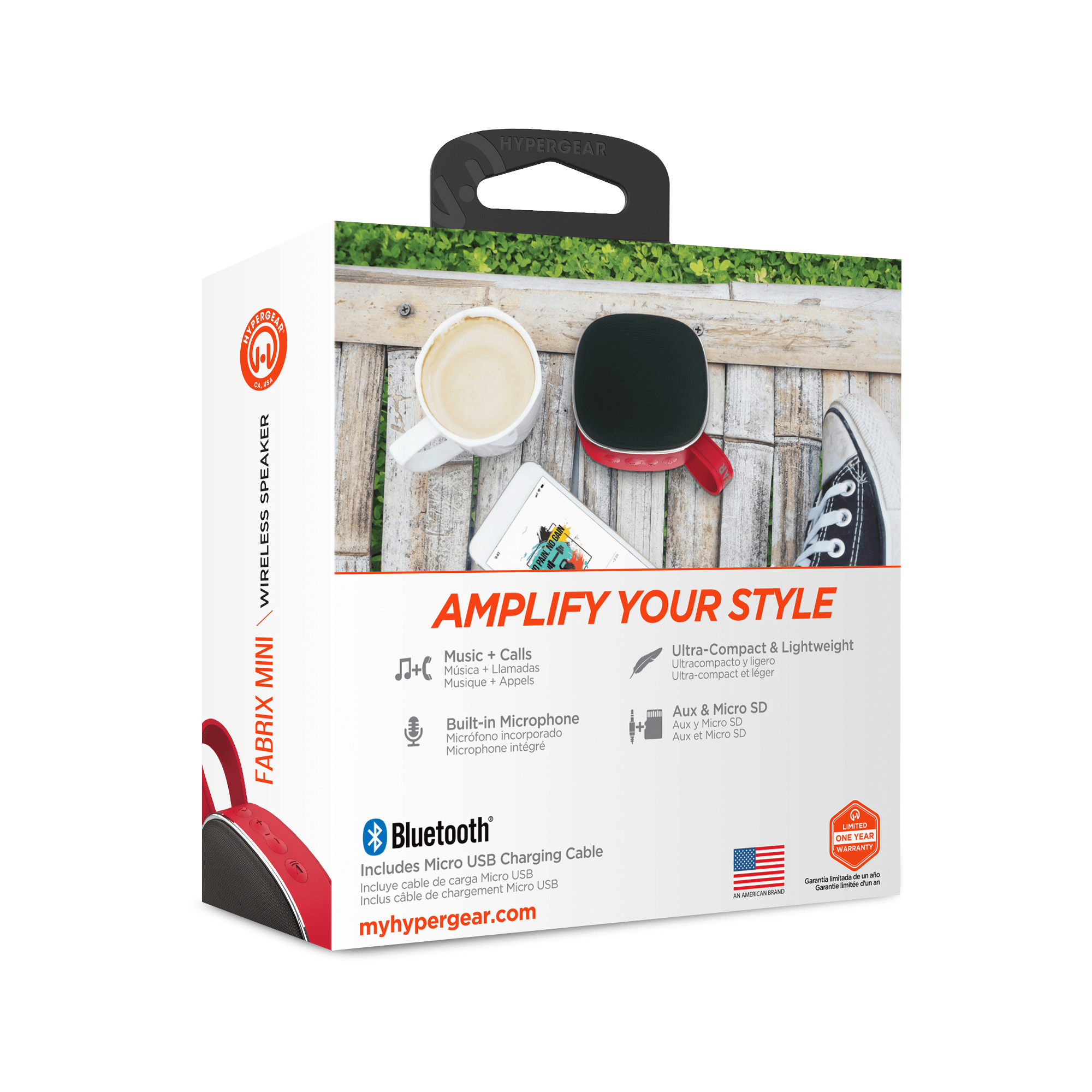 HyperGear Fabrix Mini Wireless Speaker - Red Jupiter Gear Home