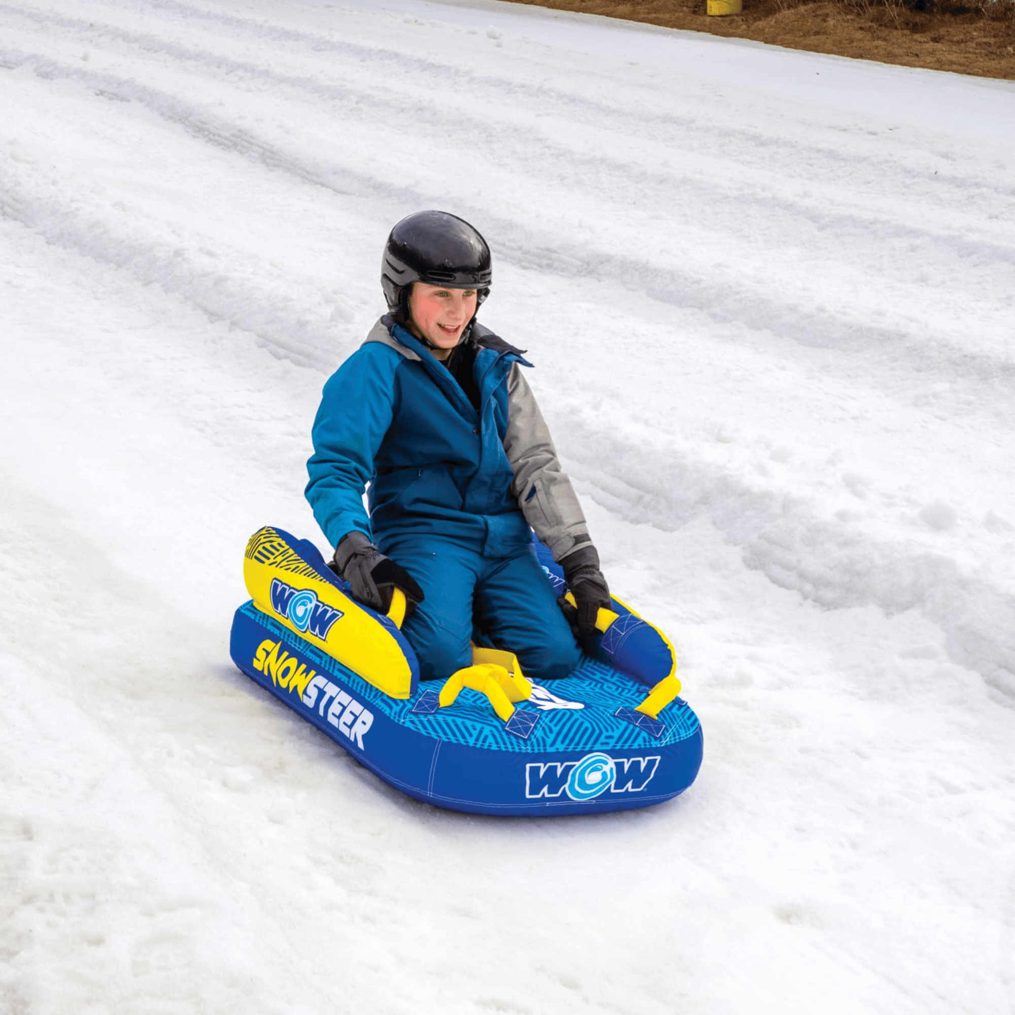 WOW Watersports SnowSteer Snow Sled with Lying Position for Easy Sledding Jupiter Gear Home