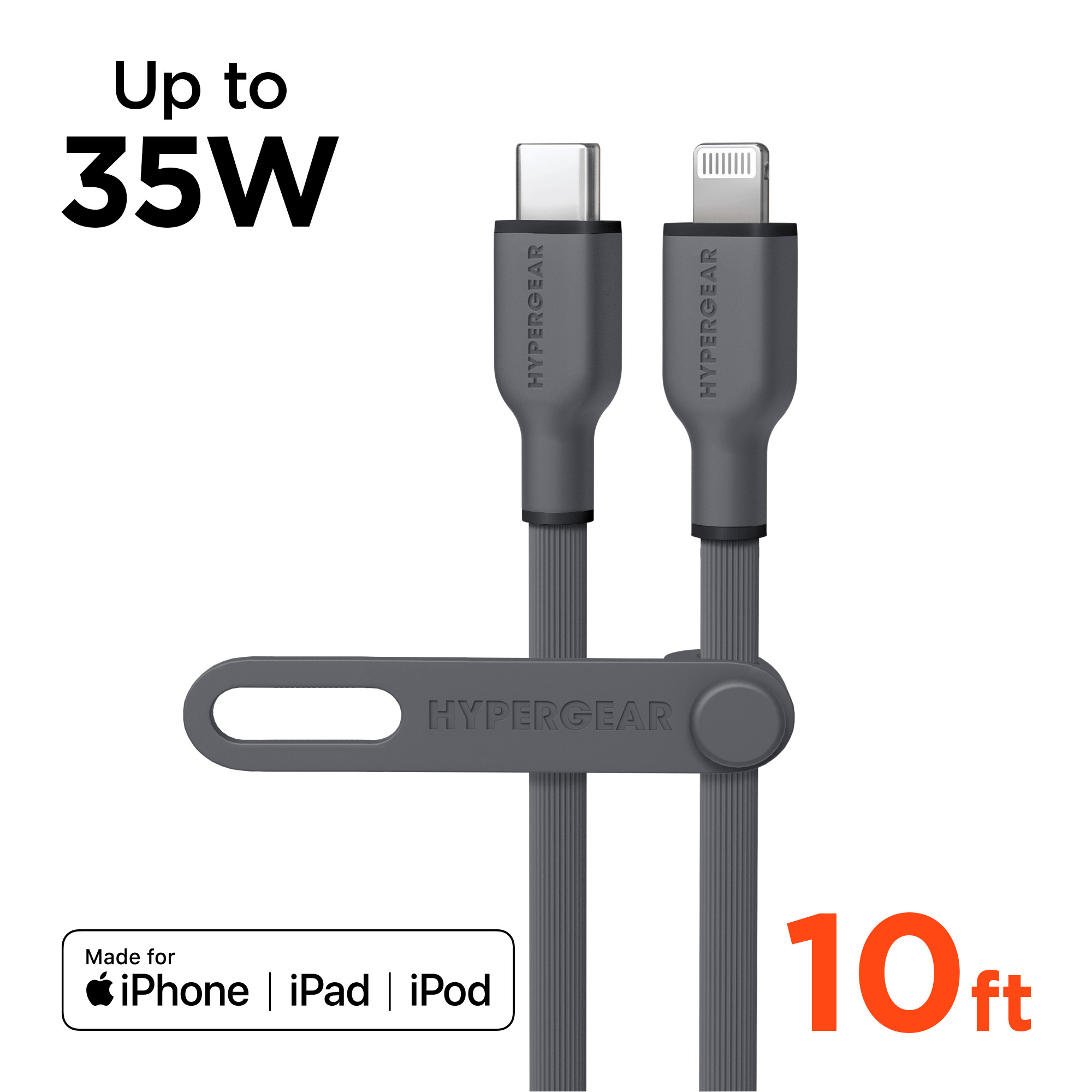 HyperGear Flexi PRO USB-C to Lightning Cable 10ft Jupiter Gear Home