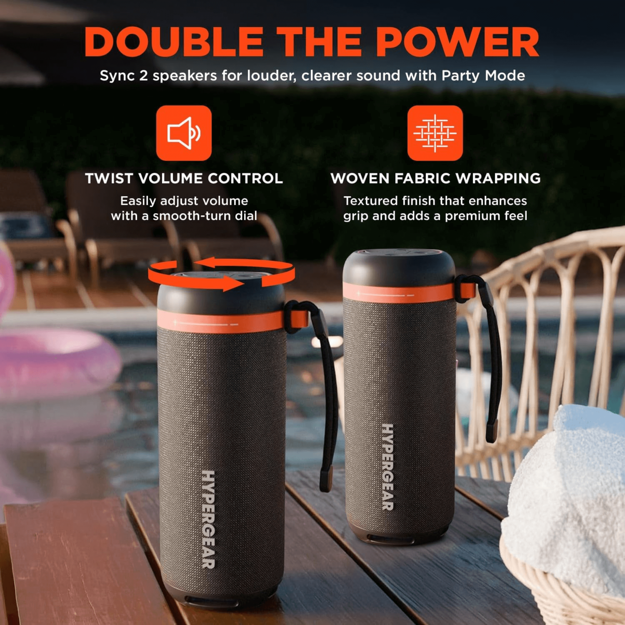 HyperGear SoundTower Portable Bluetooth Speaker Jupiter Gear Home