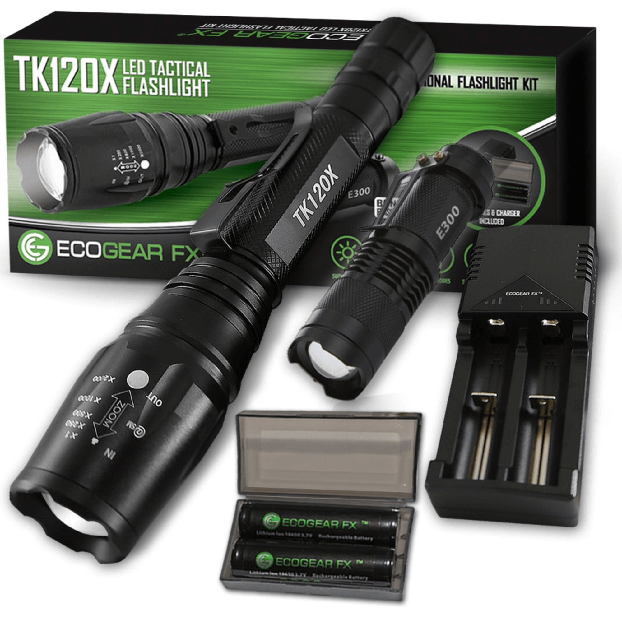 EcoGear FX TK120X LED Flashlight Kit Jupiter Gear Home