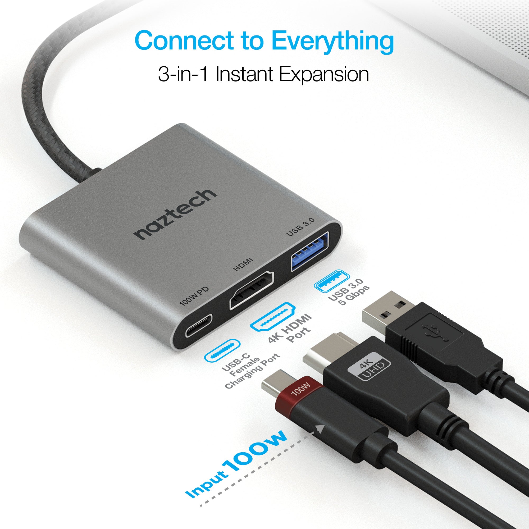 Naztech Portable MaxDrive 3100W Universal USB-C Hub Jupiter Gear Home
