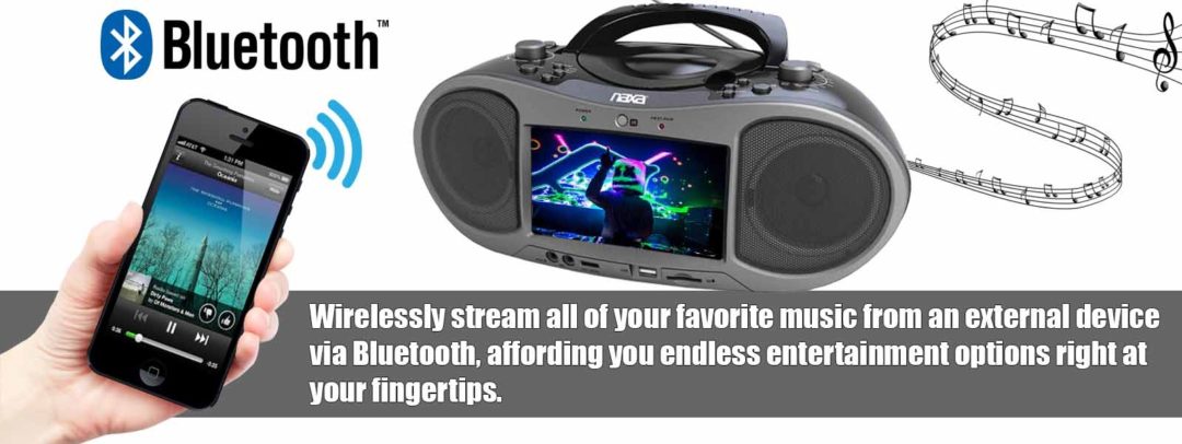 Naxa 7" Bluetooth DVD Boombox Jupiter Gear Home