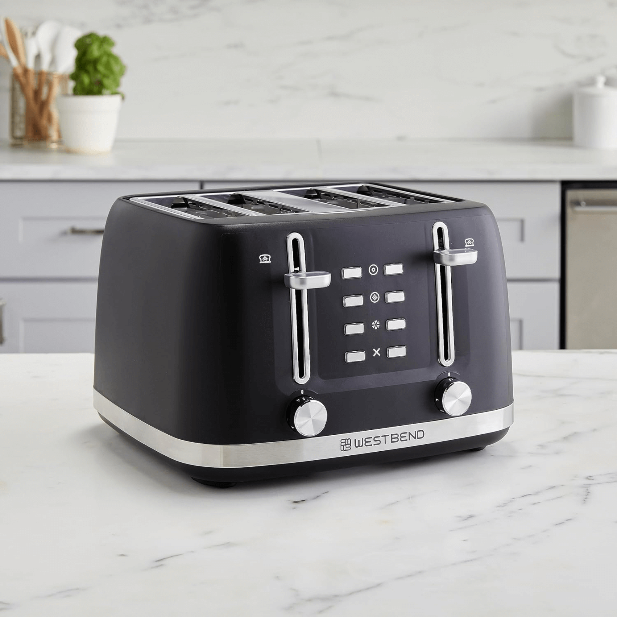 West Bend 4-Slice Multi-Function Toaster with Stainless Accents Jupiter Gear Home