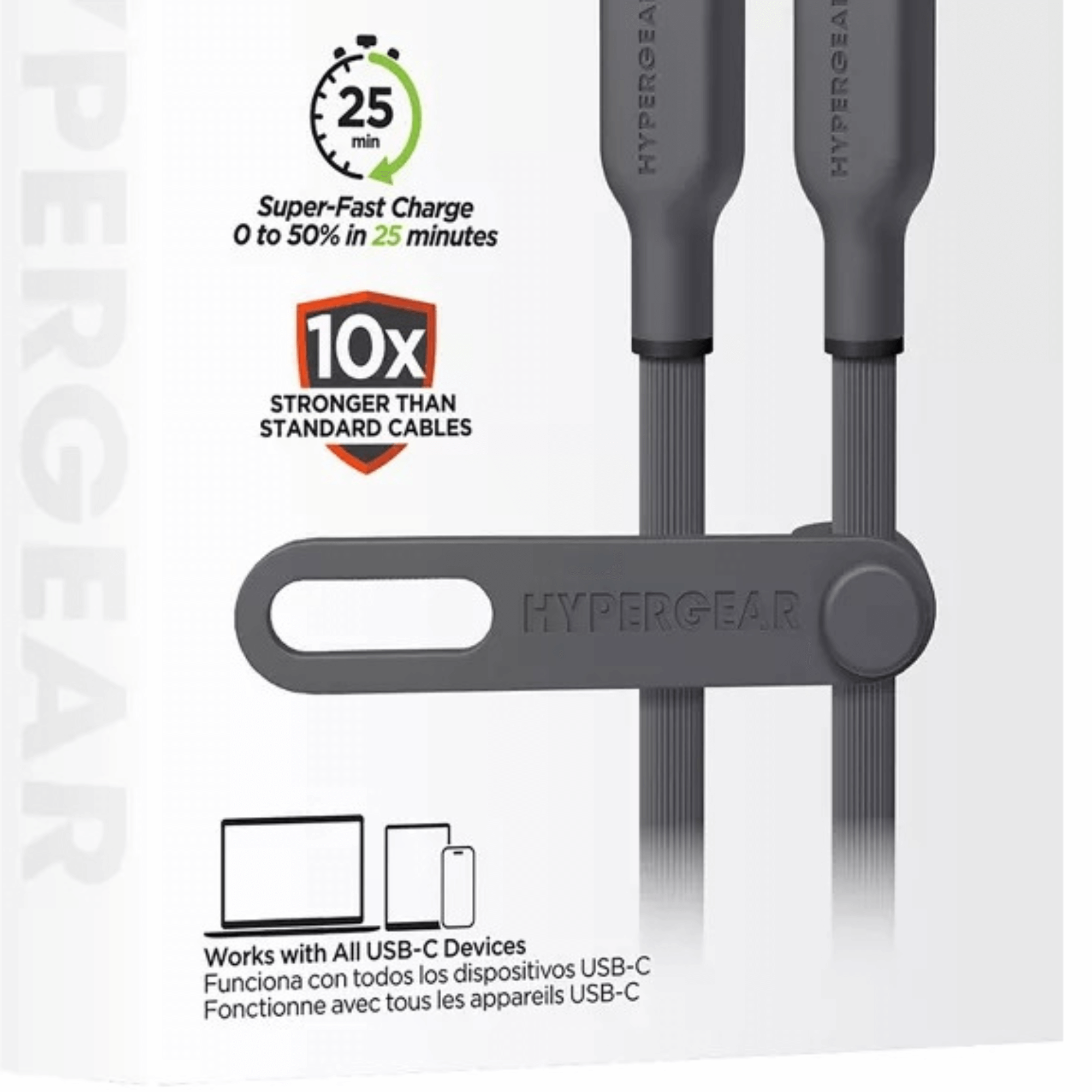 HyperGear Flexi PRO USB-C to USB-C Cable 15ft Jupiter Gear Home