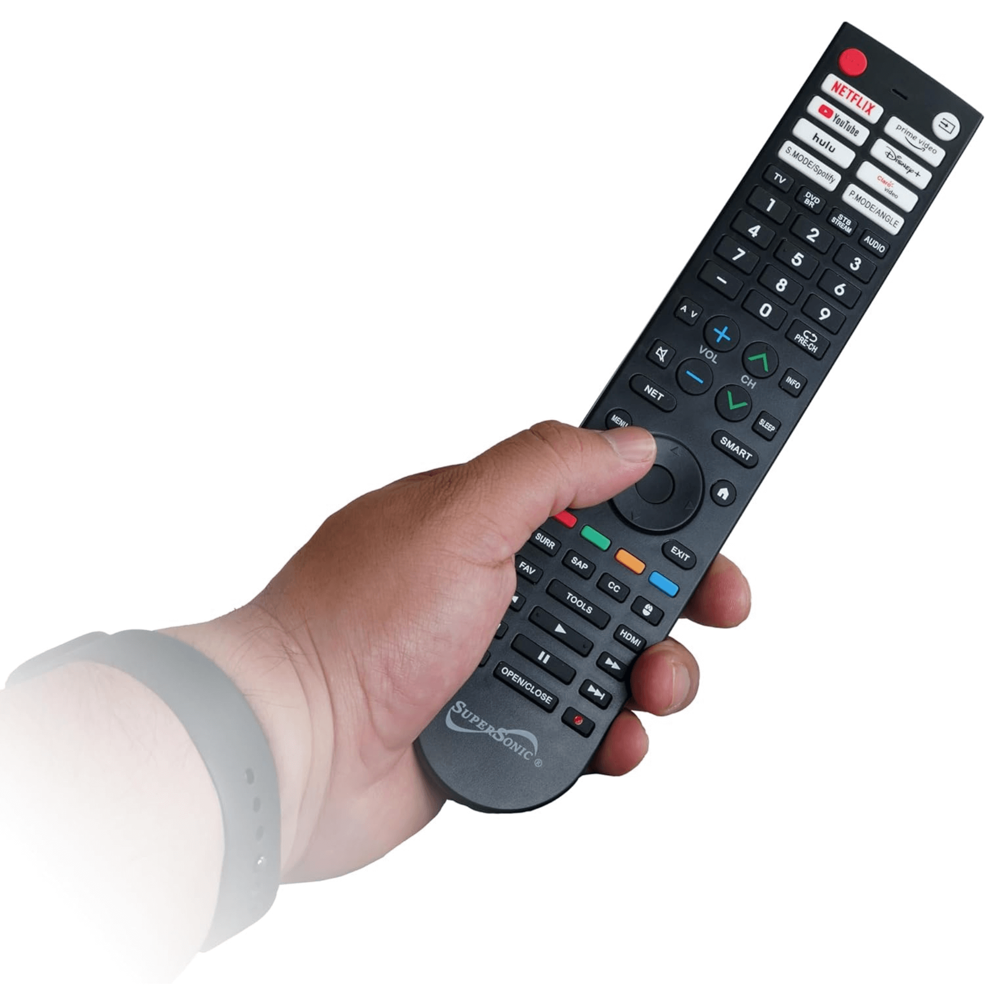 Supersonic Smart Multifunctional Universal Remote Control for Smart TVs and TV DVD Combos Jupiter Gear Home