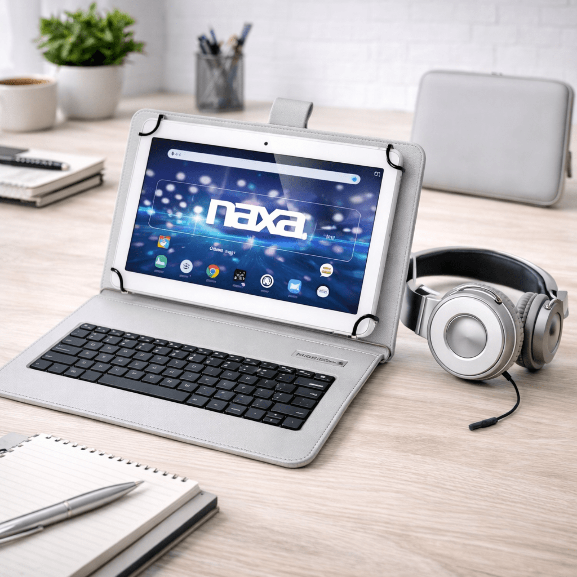 Naxa 7" Tablet with Bluetooth Keyboard, Case & Headphone - Refurbished Jupiter Gear Home