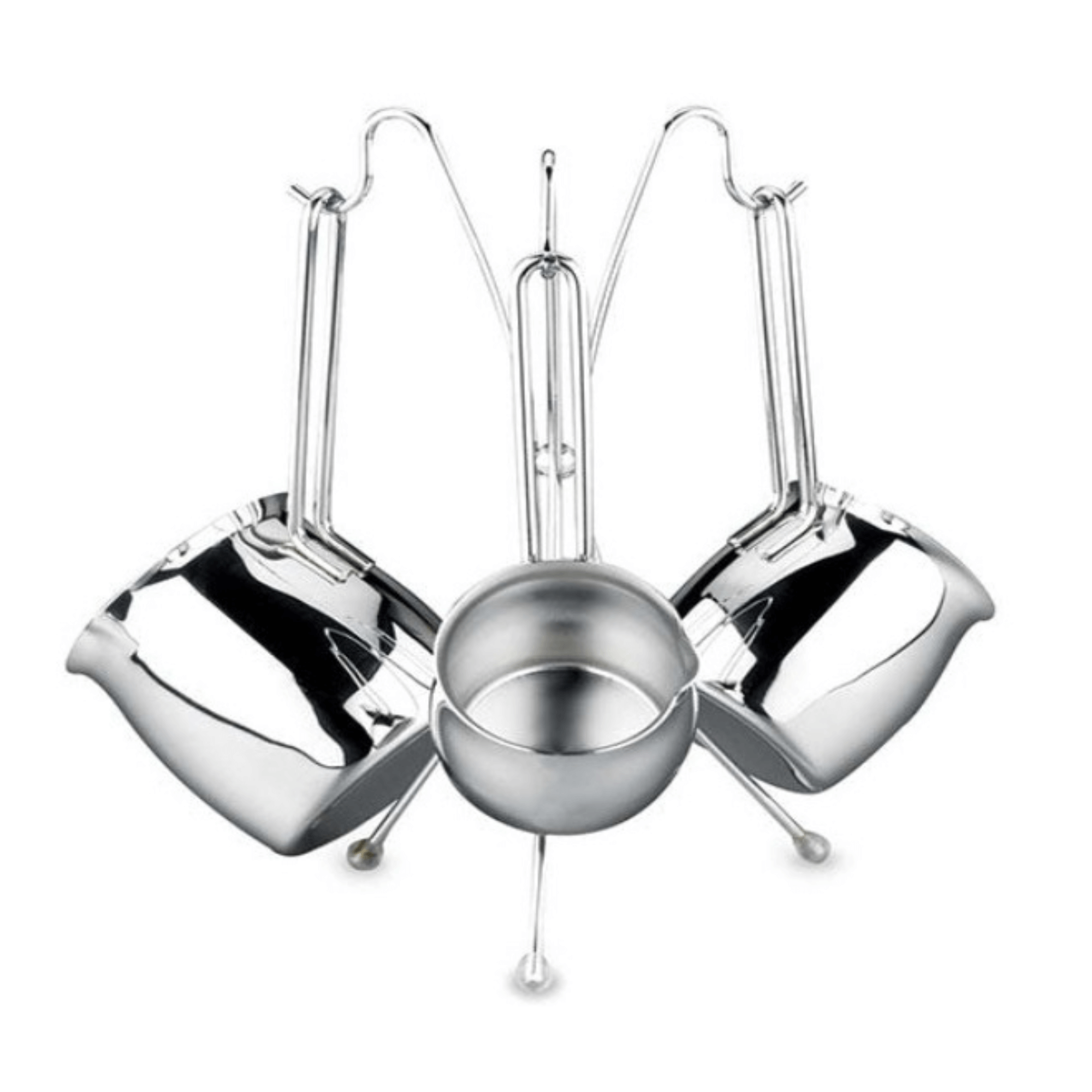 Korkmaz Tombik 3 Piece Stainless Steel Turkish Coffee Pot Set Jupiter Gear Home