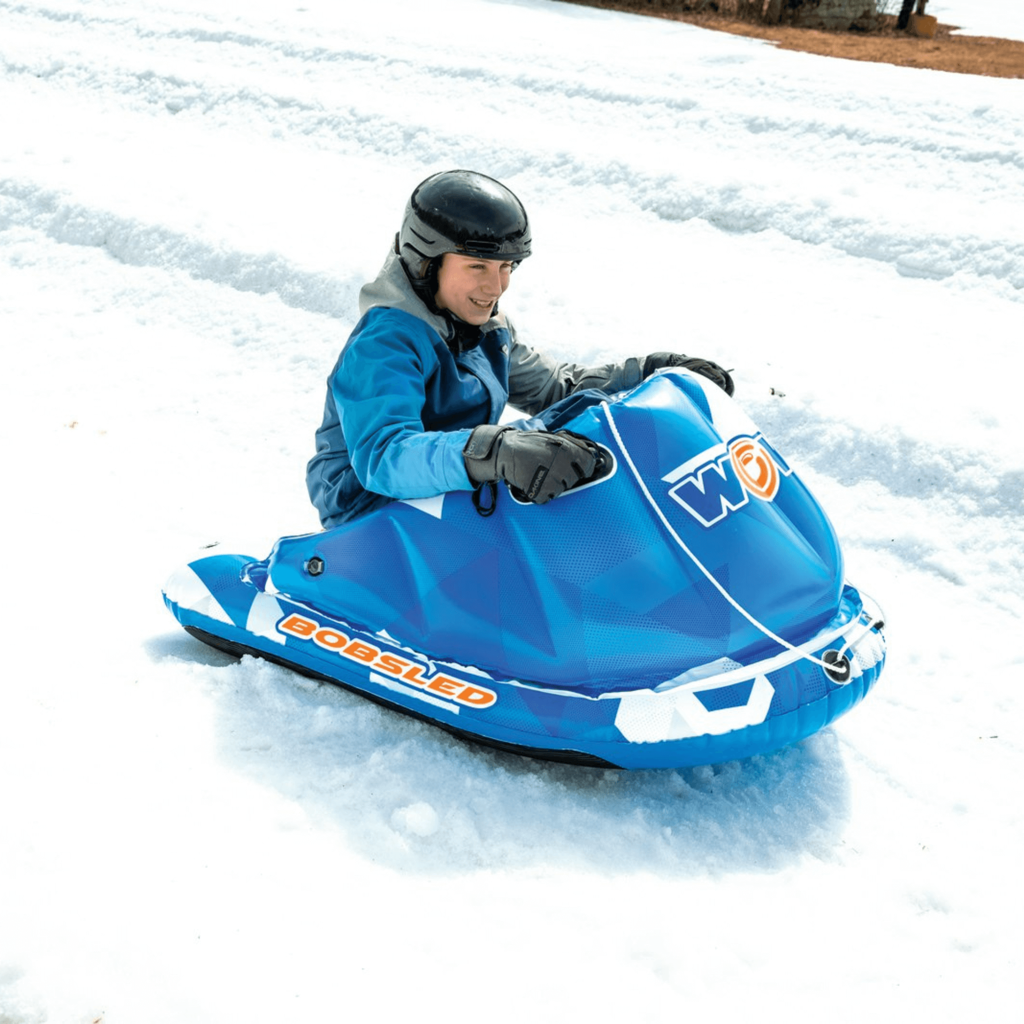 WOW Watersports Snow Tube Bobsled for Kids and Adults w Front Snow Shield Jupiter Gear Home