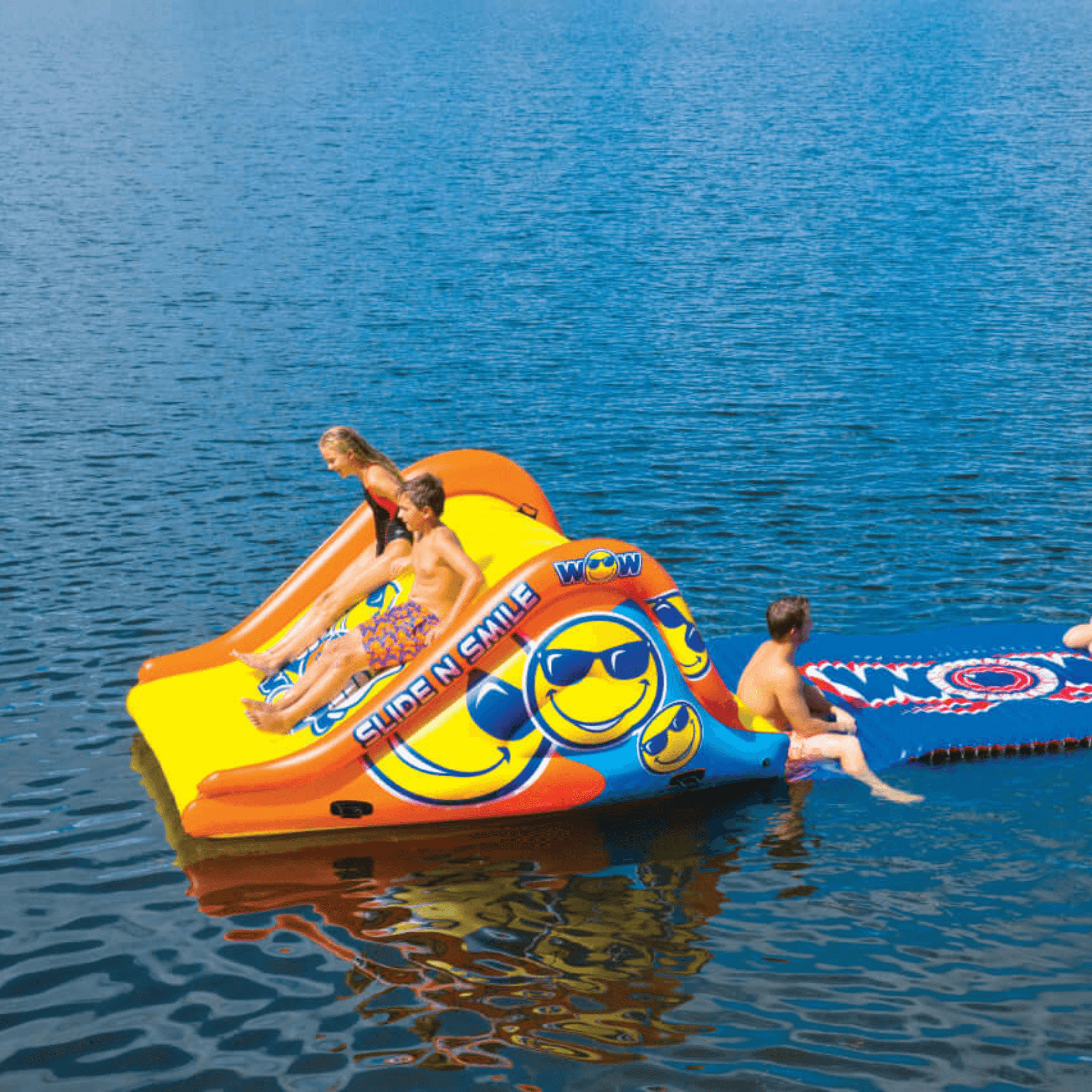 WOW Watersports Slide N Smile Floating 2 Lane Waterslide Jupiter Gear Home