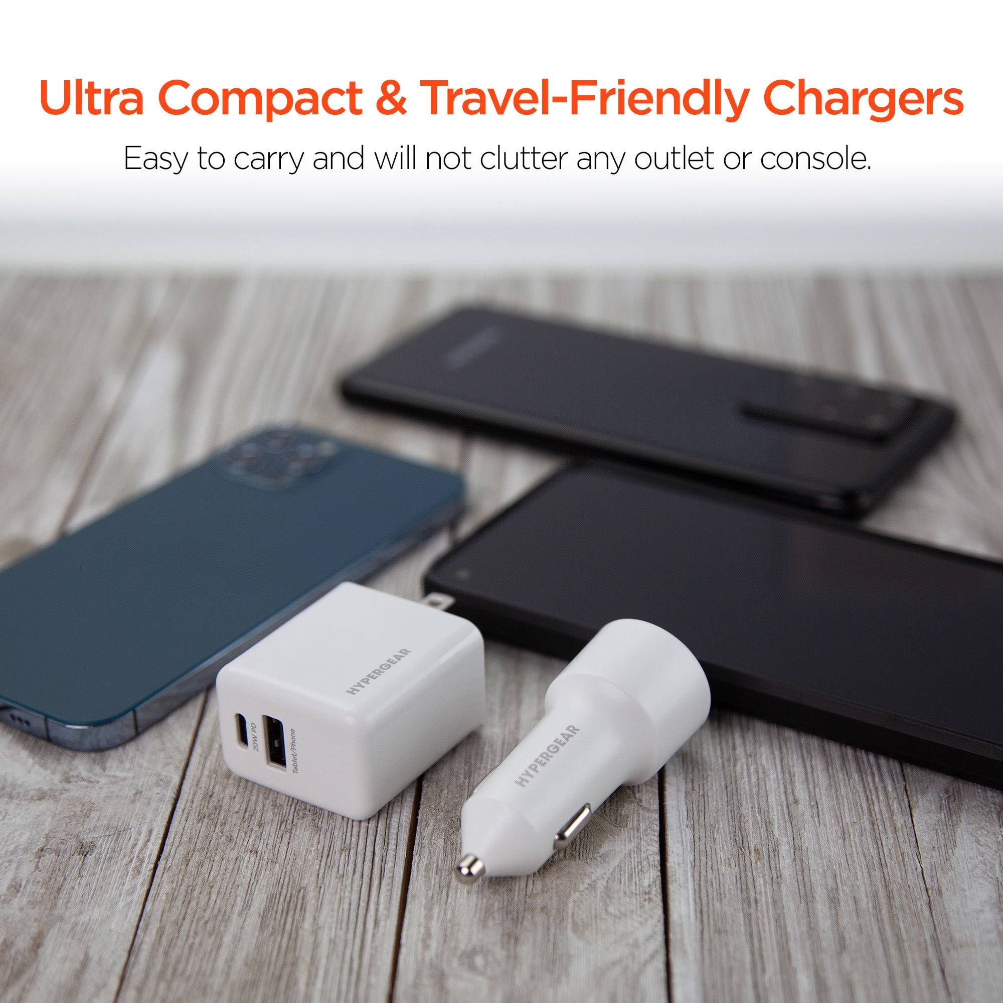 Hypergear Wall & Car Charger Bundle 20W USB-C PD & 12W USB Jupiter Gear Home