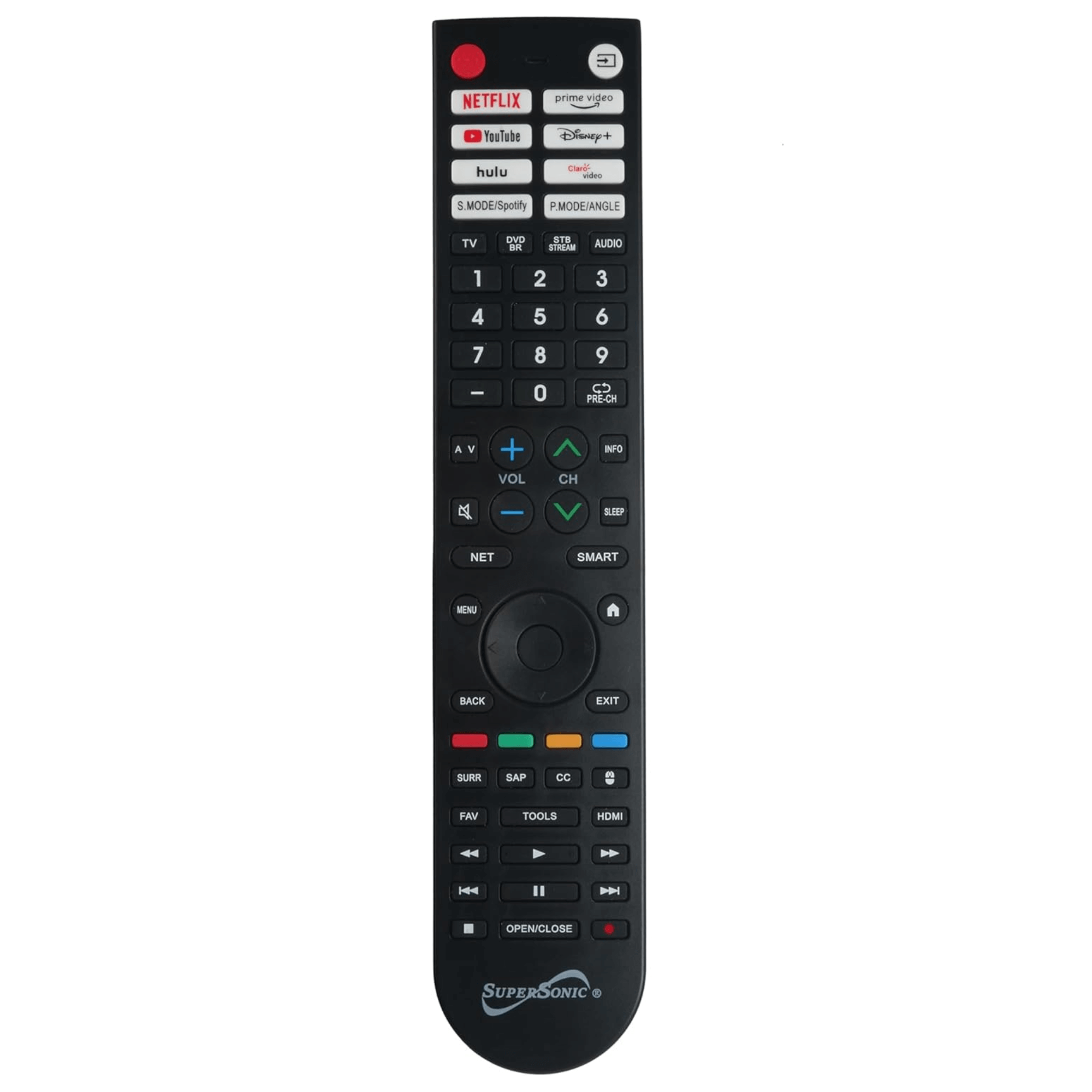 Supersonic Smart Multifunctional Universal Remote Control for Smart TVs and TV DVD Combos Jupiter Gear Home