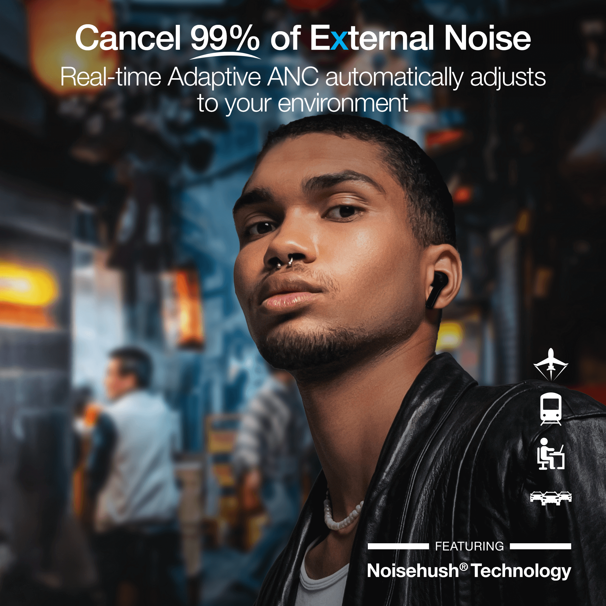 Naztech Xpods ANC Active Noise Cancelling True Wireless Earbuds with Wireless Charging Case Jupiter Gear Home