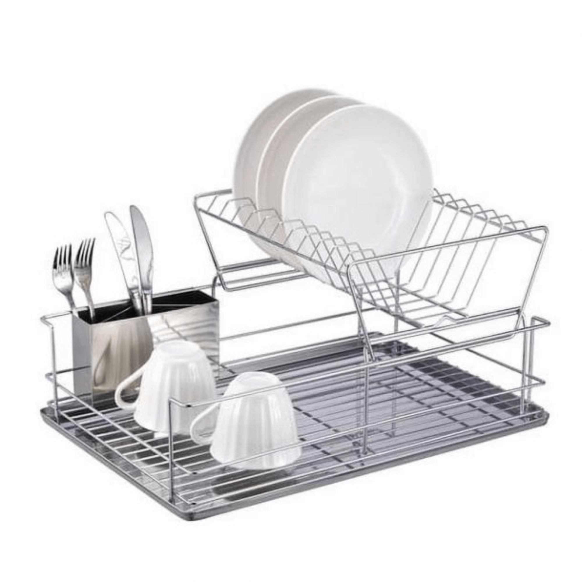 Better Chef 22" 2-Tier 4-Piece Chrome Classic Dish Rack Jupiter Gear Home