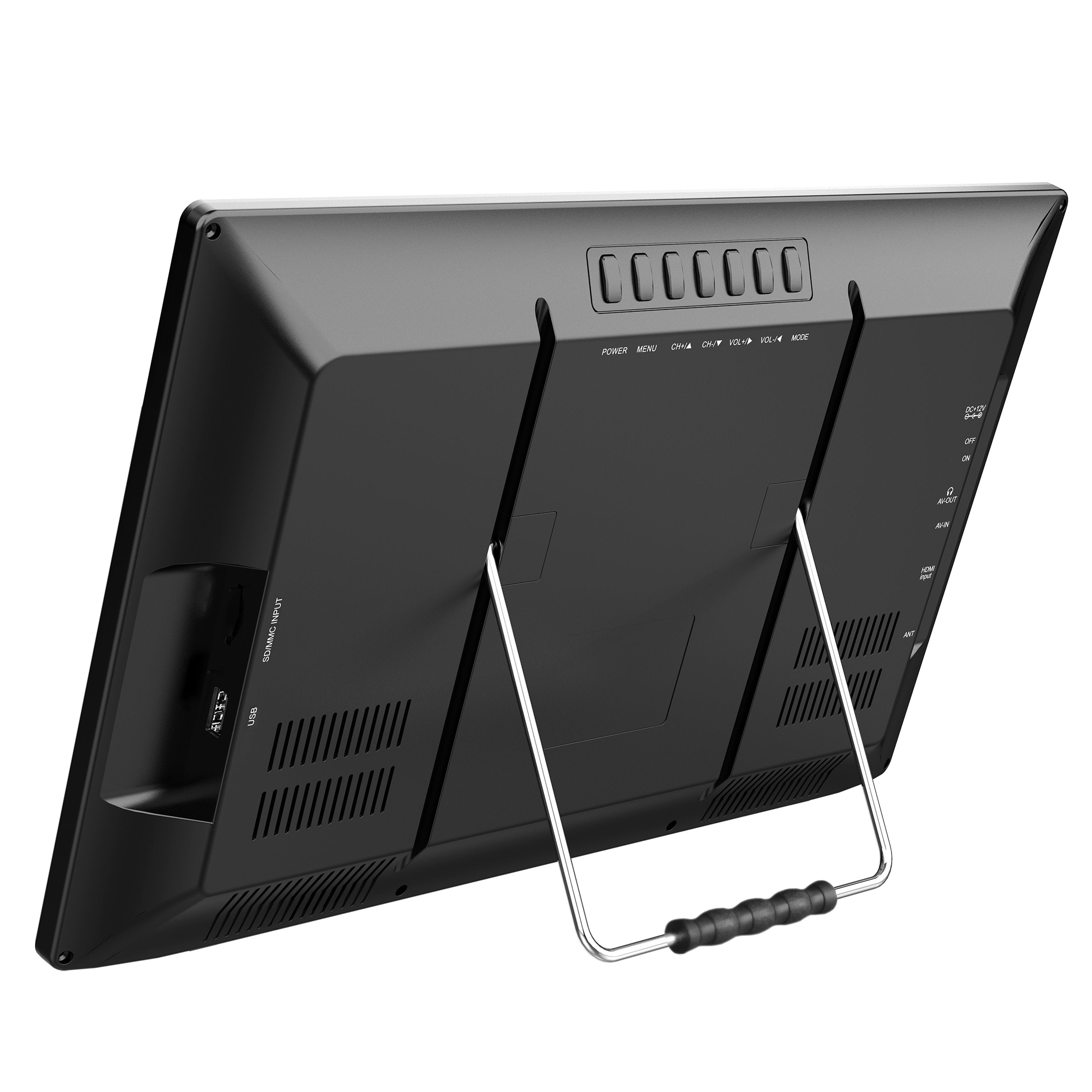 Supersonic Portable 16" 12 Volt Digital LED TV with USB, SD, and HDMI Input, Built-in Rechargeable Lithium Ion Battery and FM Radio (SC-2816) Jupiter Gear Home