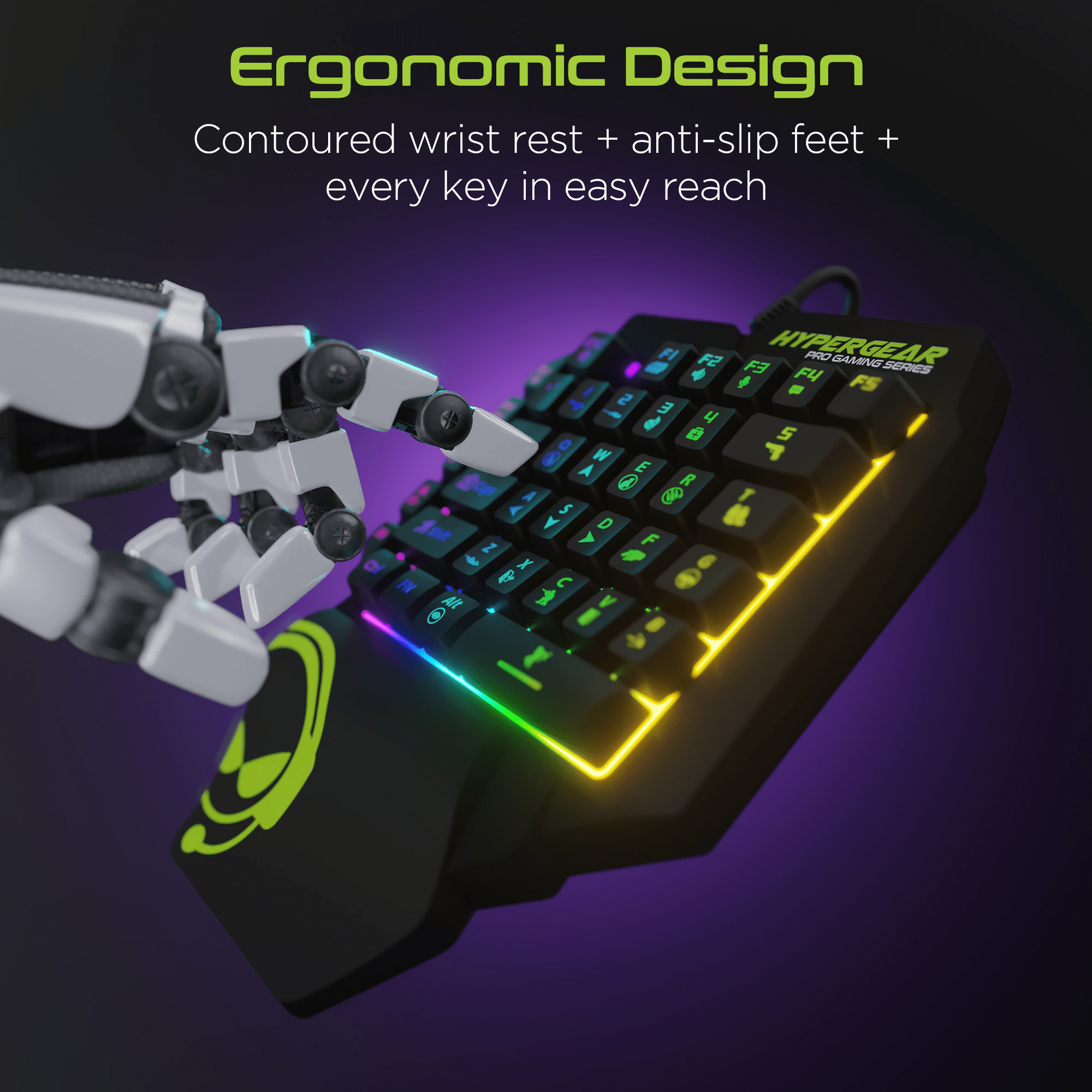 HyperGear KeyVictory One-Handed Gaming Keypad Jupiter Gear Home