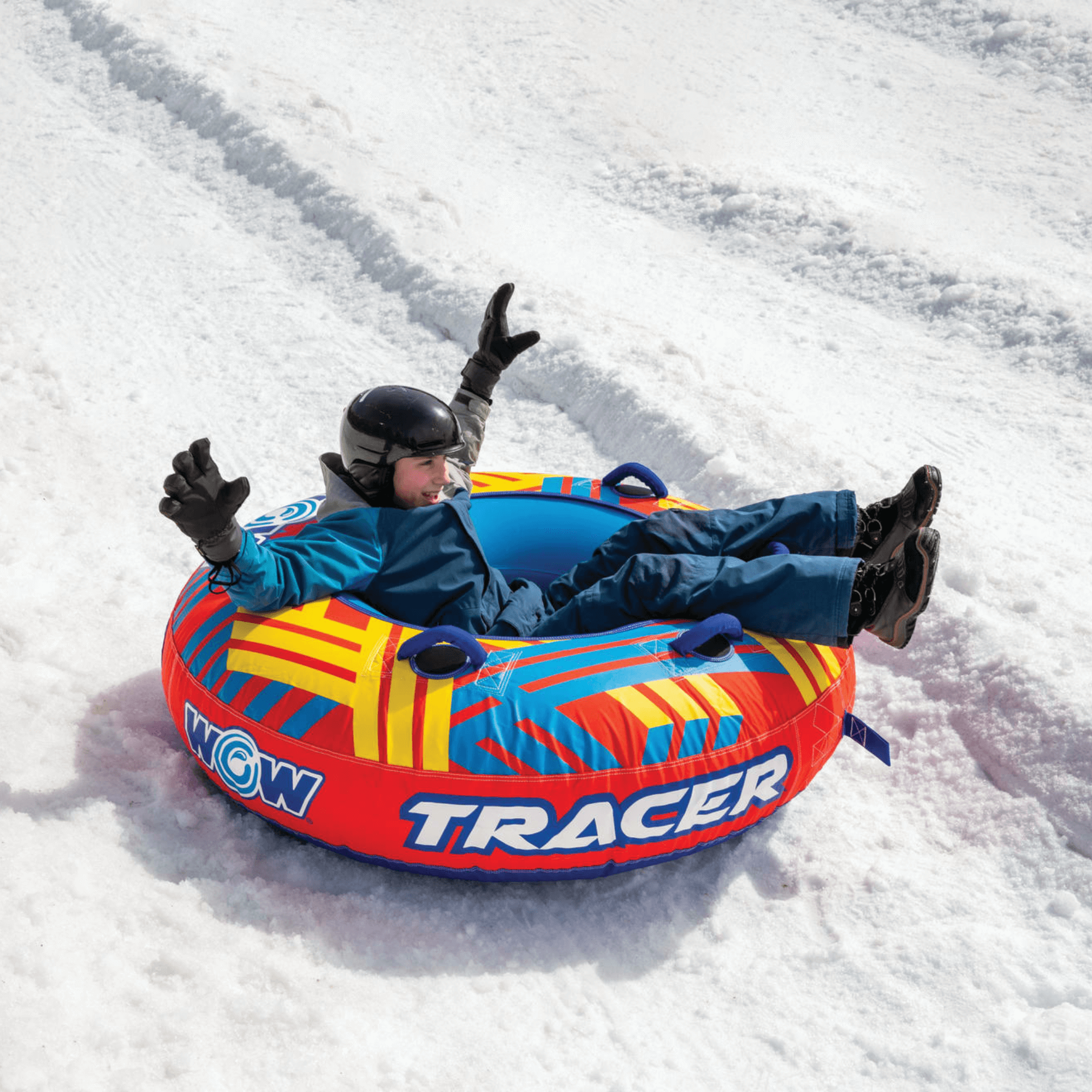 WOW Watersports Tracer Snow Tube Towable for Summer & Winter Action Jupiter Gear Home